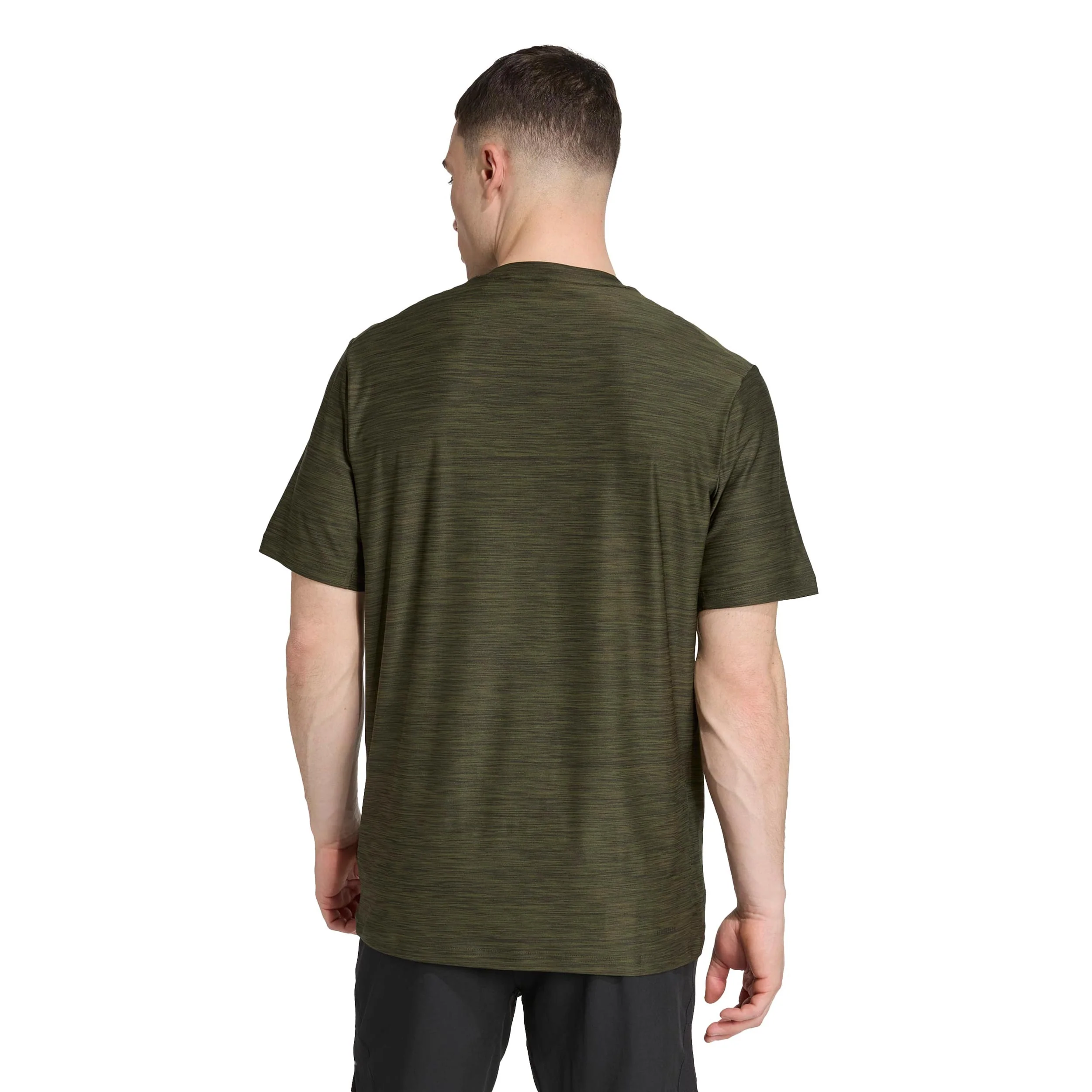 Training Essential Stretch T-shirt Herrar-mörkgrön - Image 3