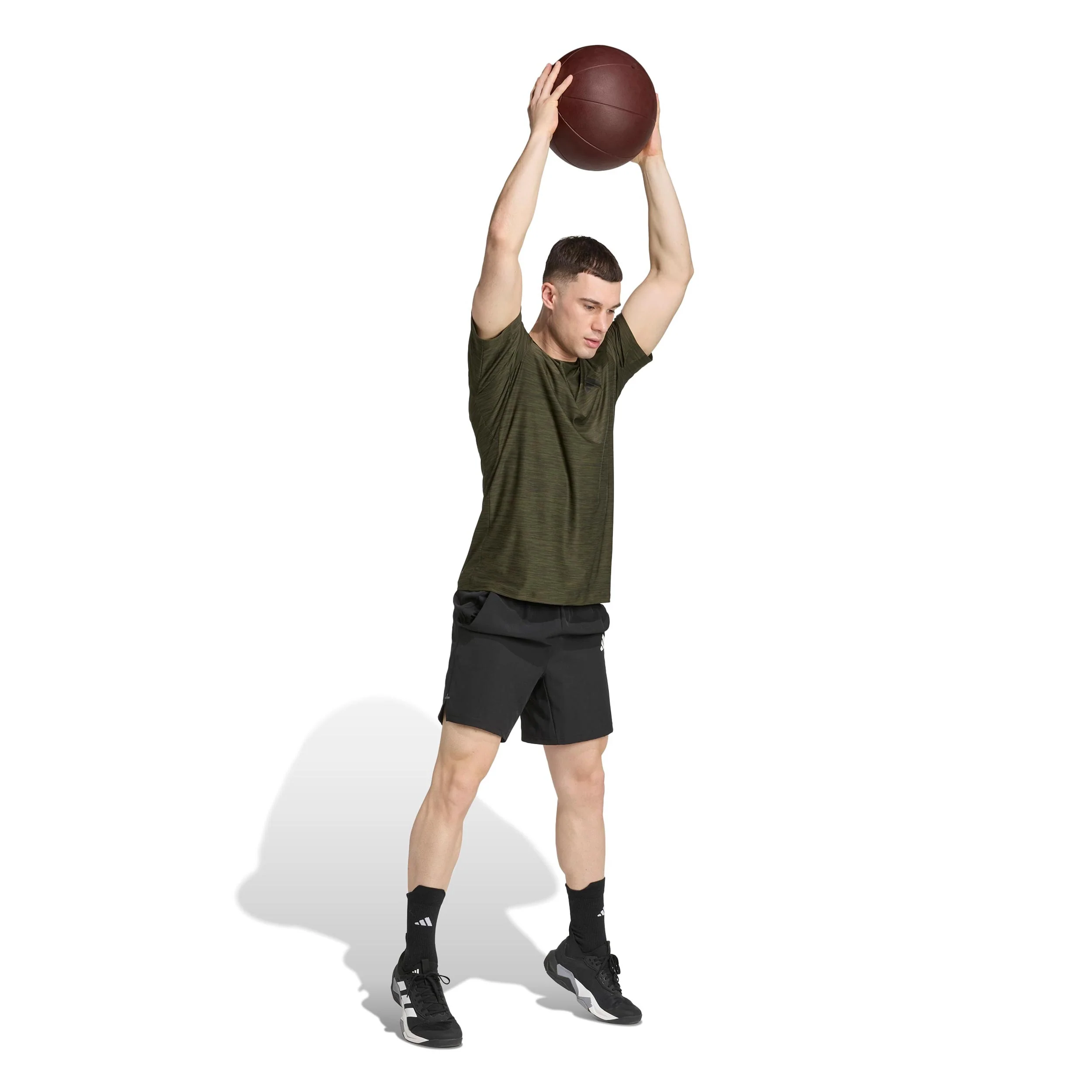 Training Essential Stretch T-shirt Herrar-mörkgrön - Image 4