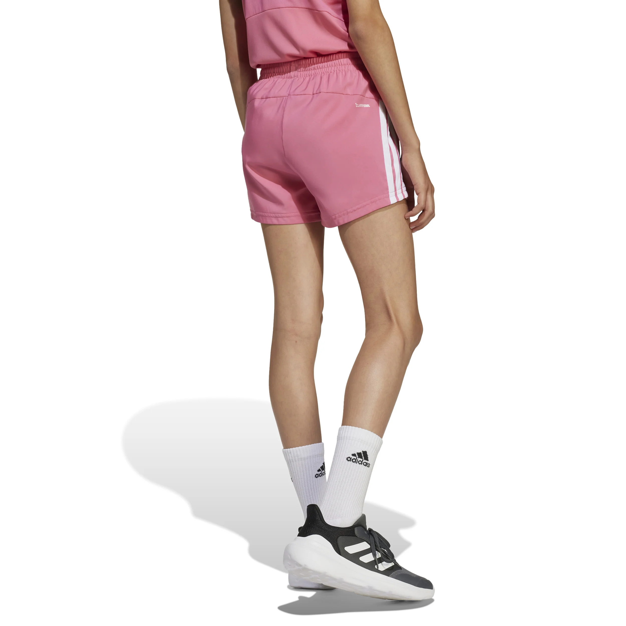 Training Essentials 3 Stripes Shorts Barn-Berry - Image 3