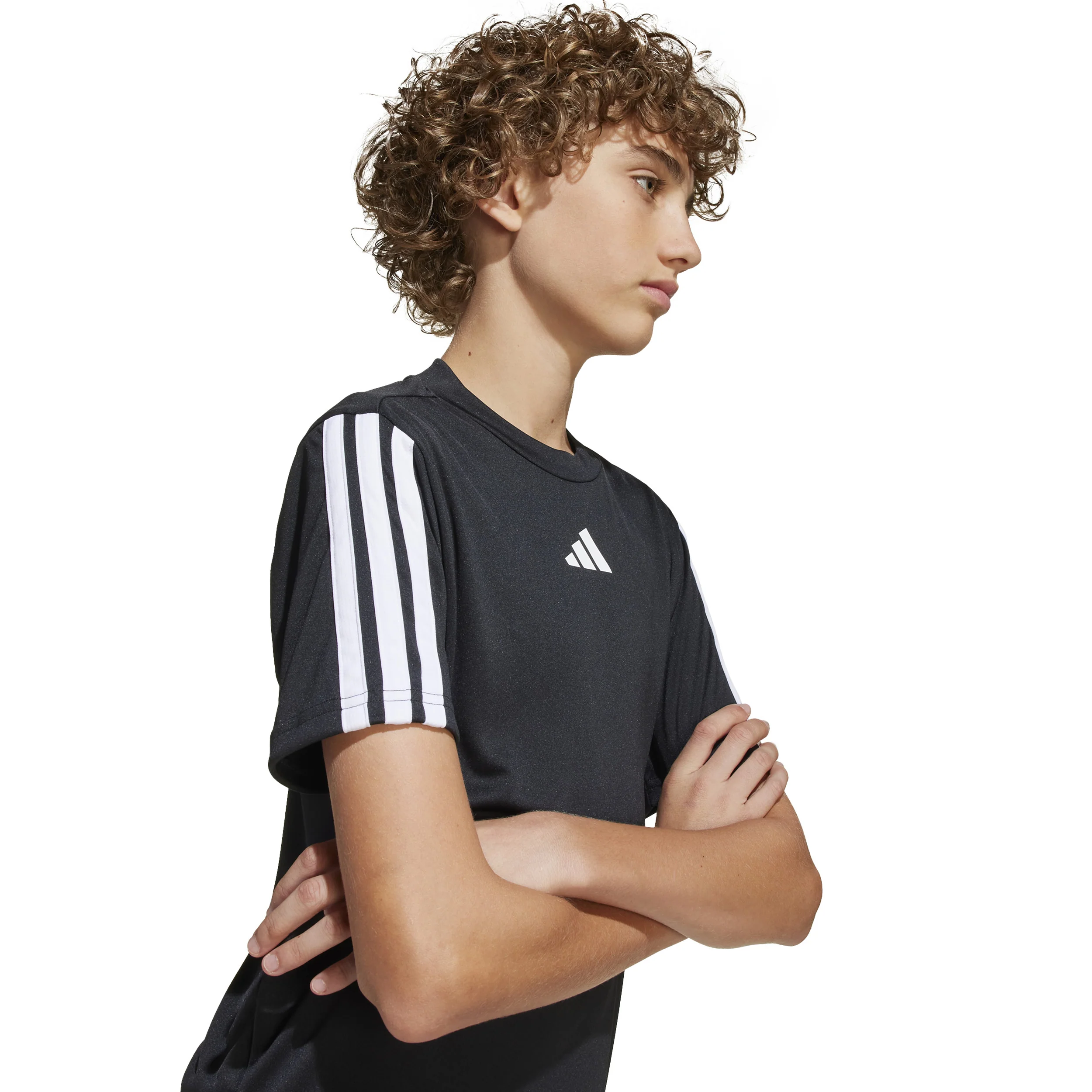 Training Essentials 3 Stripes T-shirt Barn-Svart,Vit - Image 6