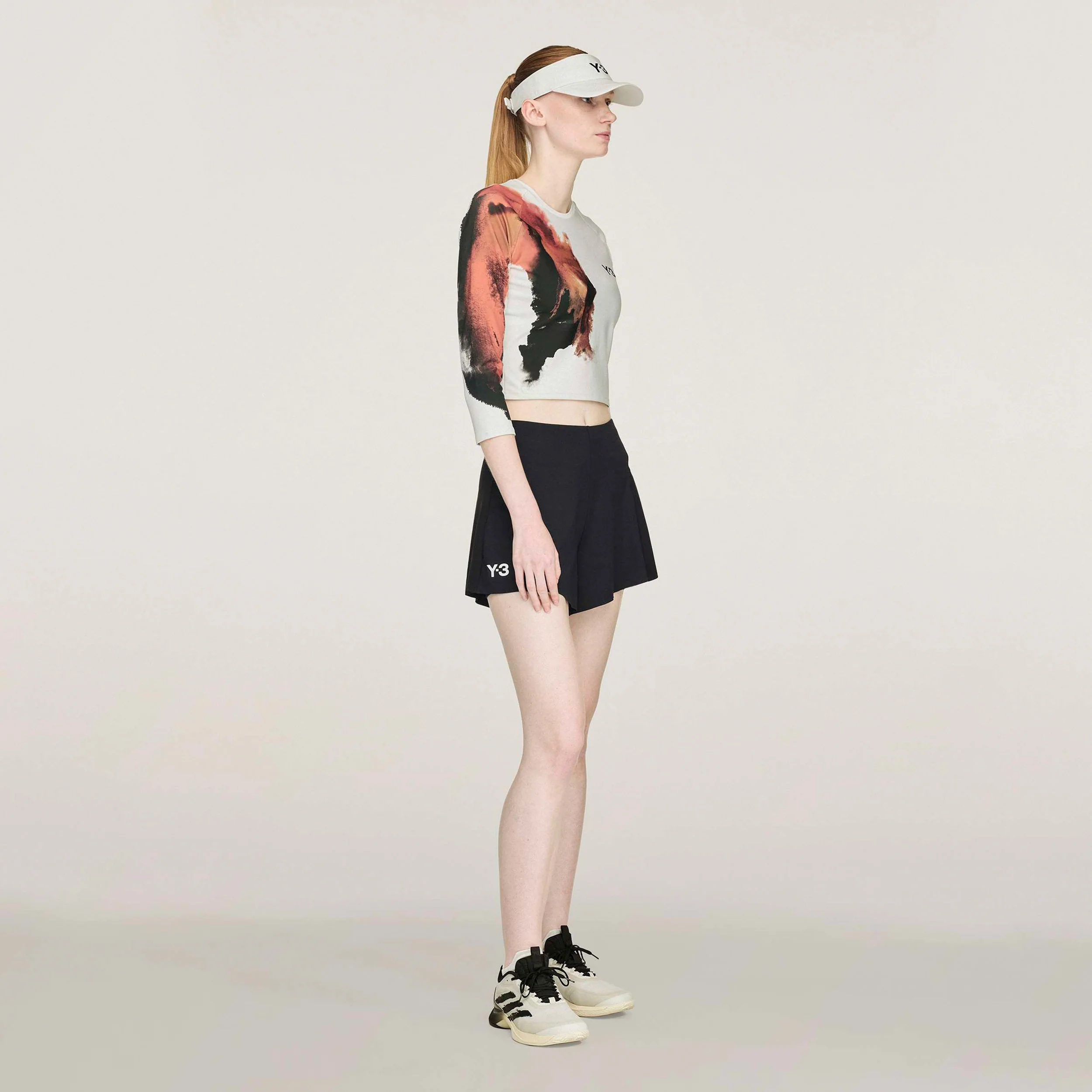 Y-3 Crop Linne Damer - grå, flerfärgad - Image 2