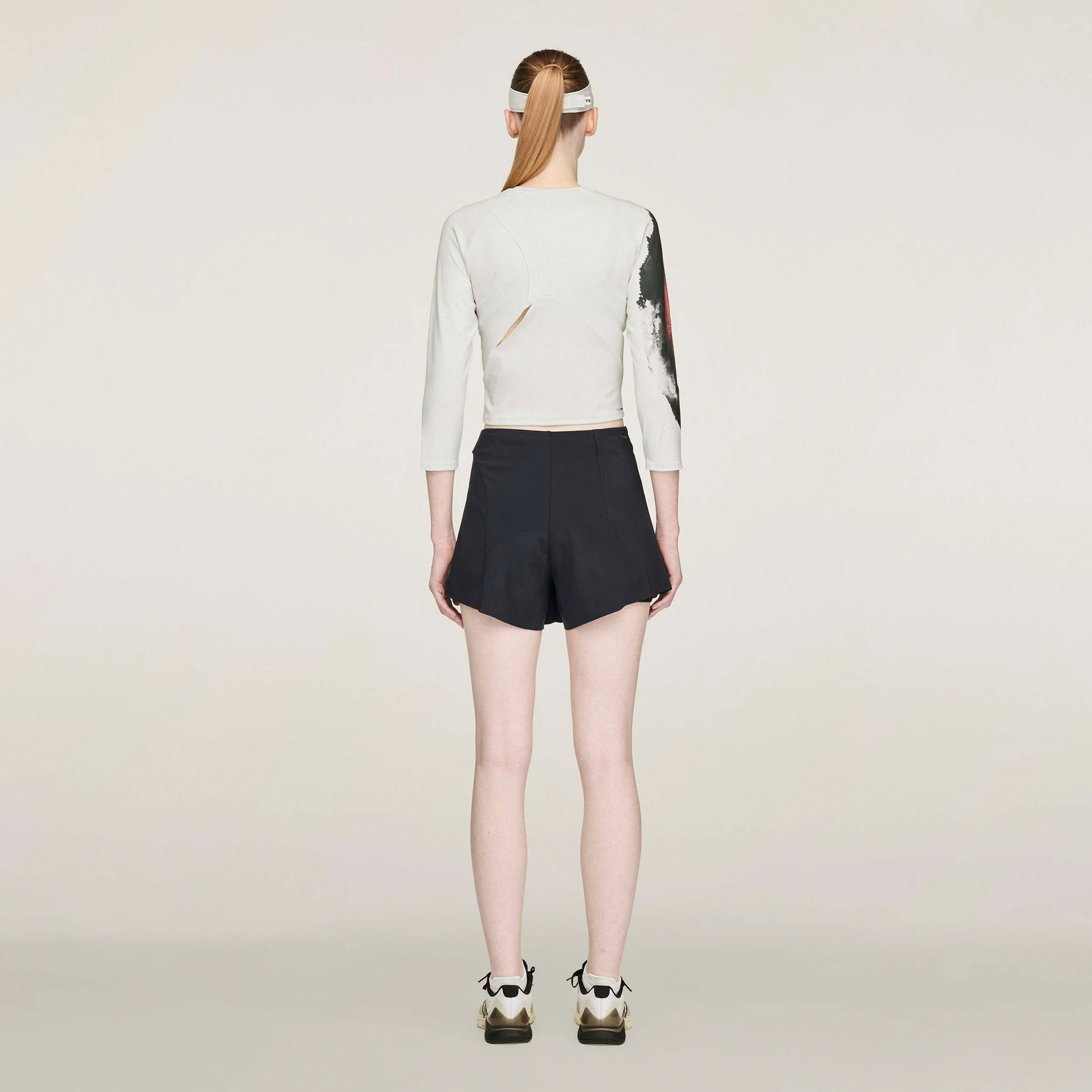 Y-3 Crop Linne Damer - grå, flerfärgad - Image 3