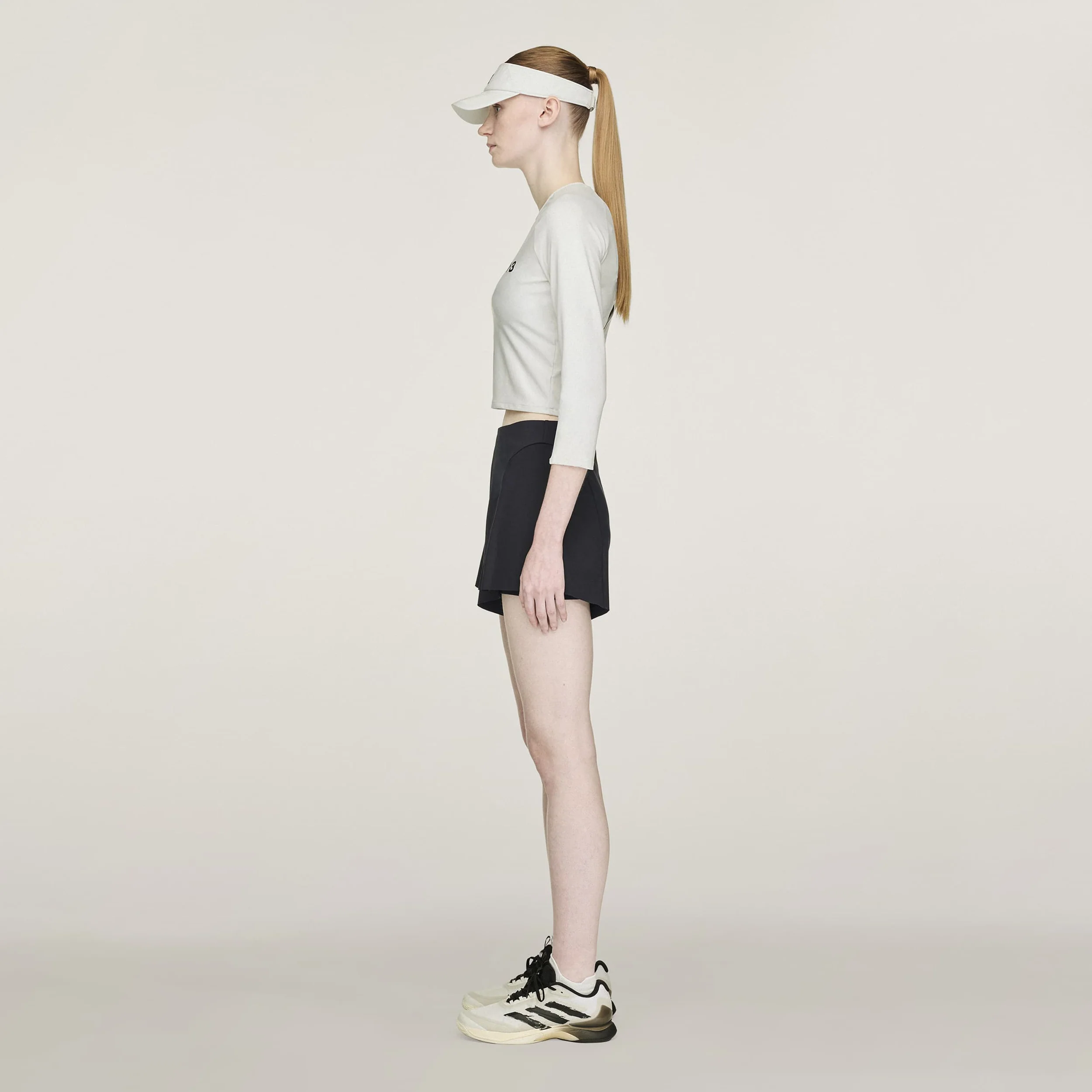 Y-3 Crop Linne Damer - grå, flerfärgad - Image 4