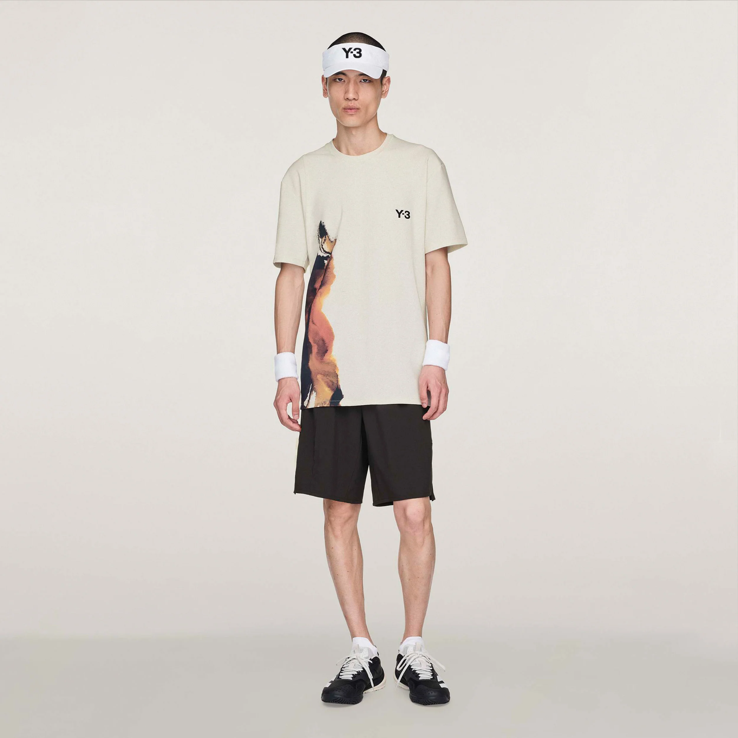 Y-3 T-shirt Herrar-Creme,Flerfärgad - Image 2