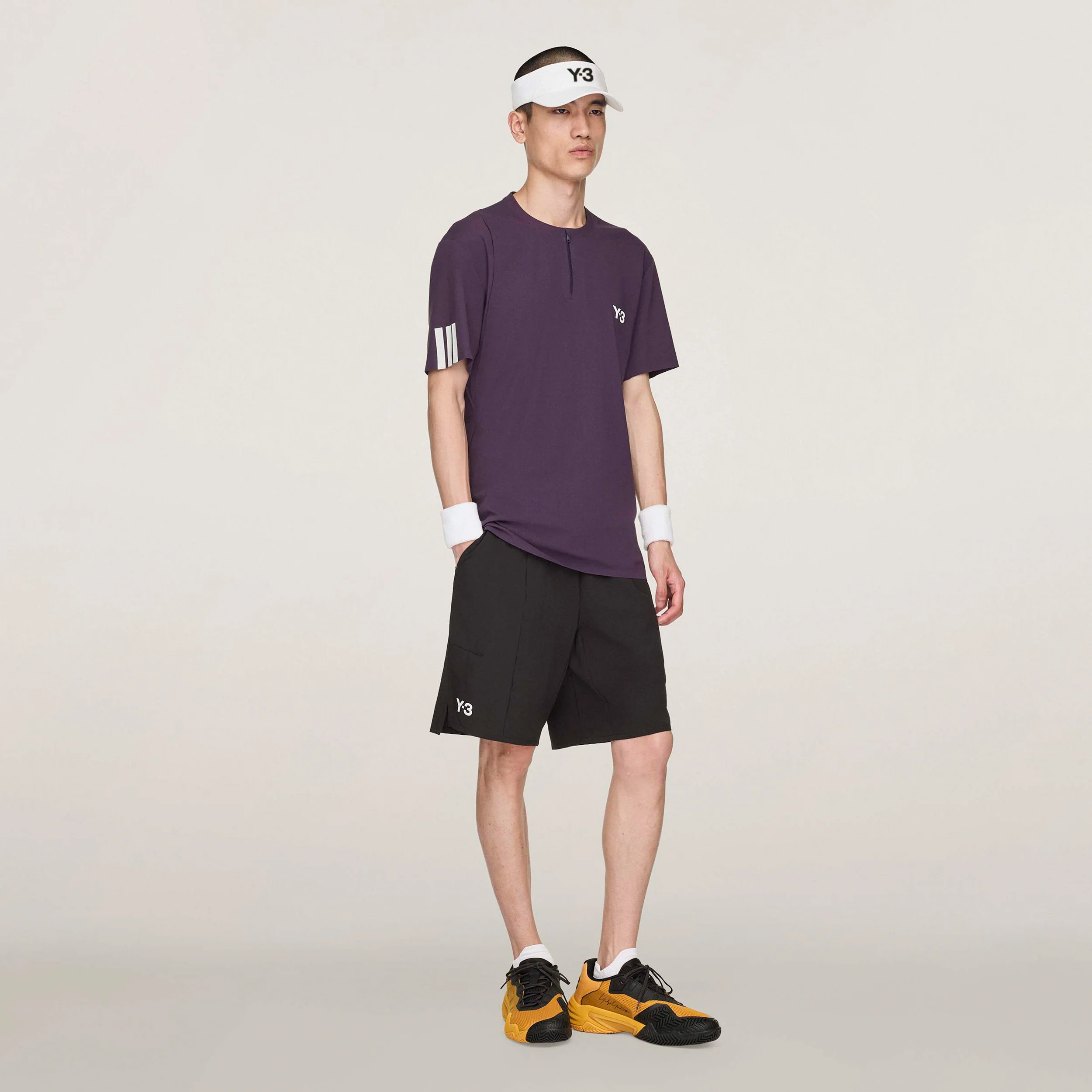 Y-3 Zip Polo Herrar-Lila - Image 2