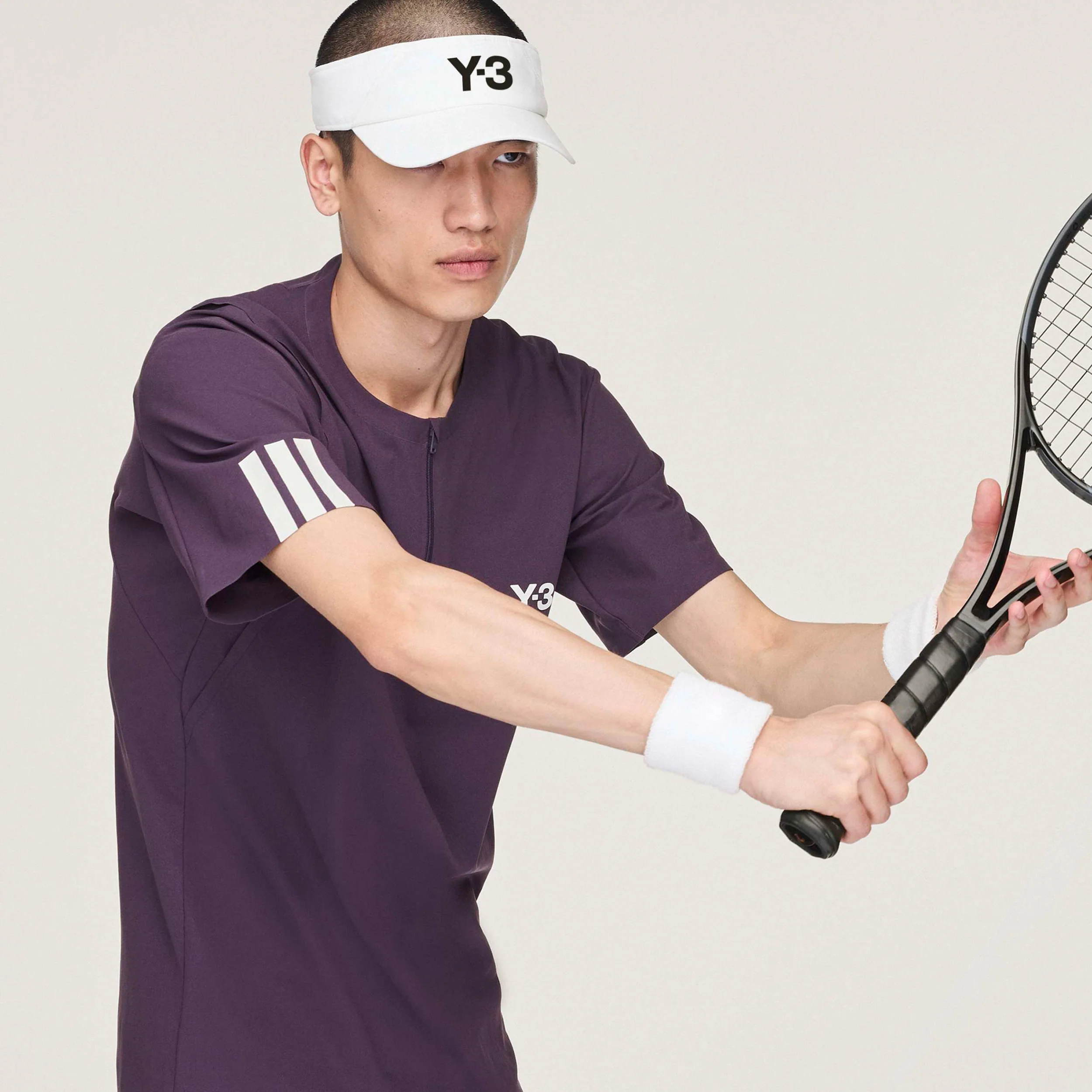 Y-3 Zip Polo Herrar-Lila - Image 5