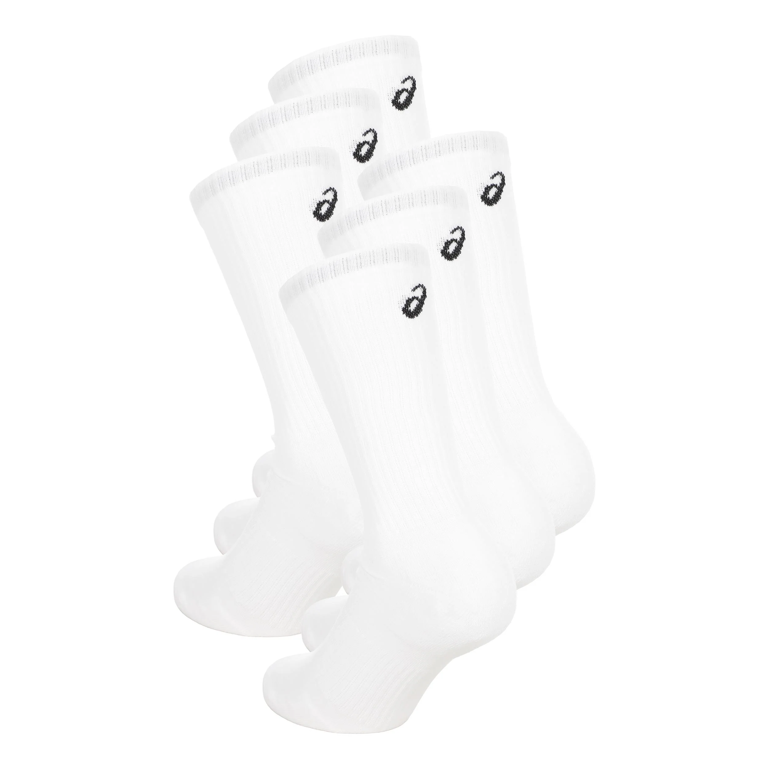 6PPK Crew Löparsockor Unisex-vit - Image 2