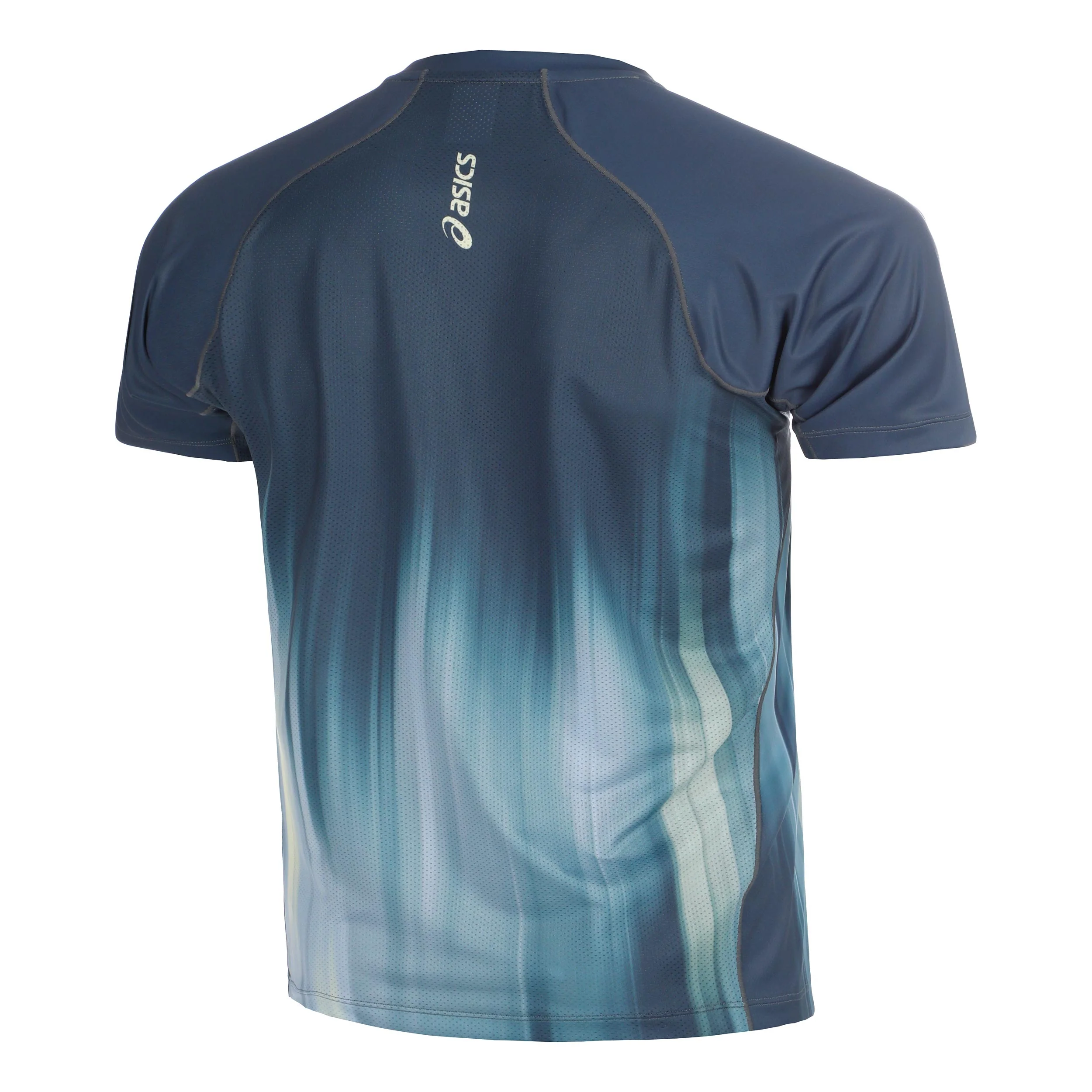 AOP T-shirt Herrar - mörkblå, lime - Image 2