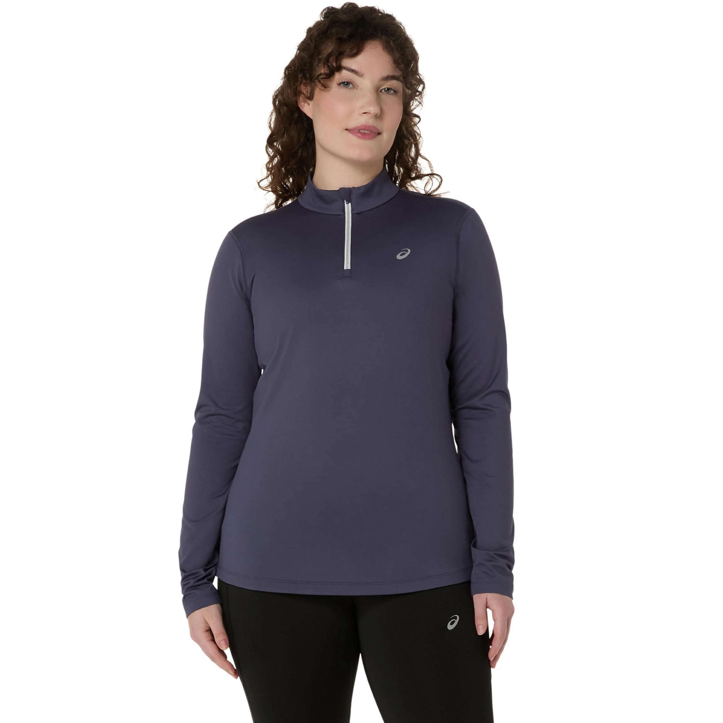 Core 1/2 Zip Winter Löpartröja Damer - blågrå