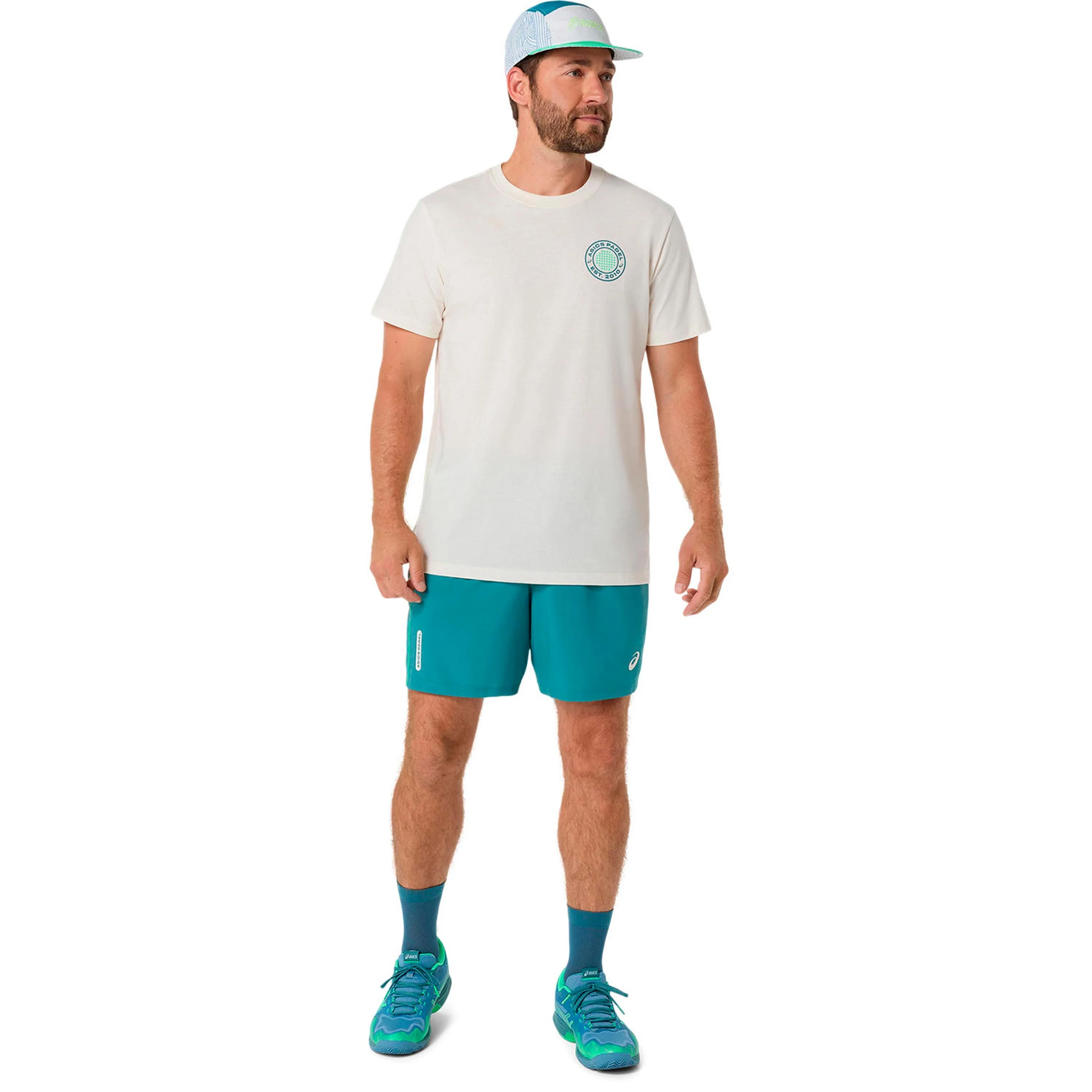 Court Graphic T-shirt Herrar - creme, grön - Image 2