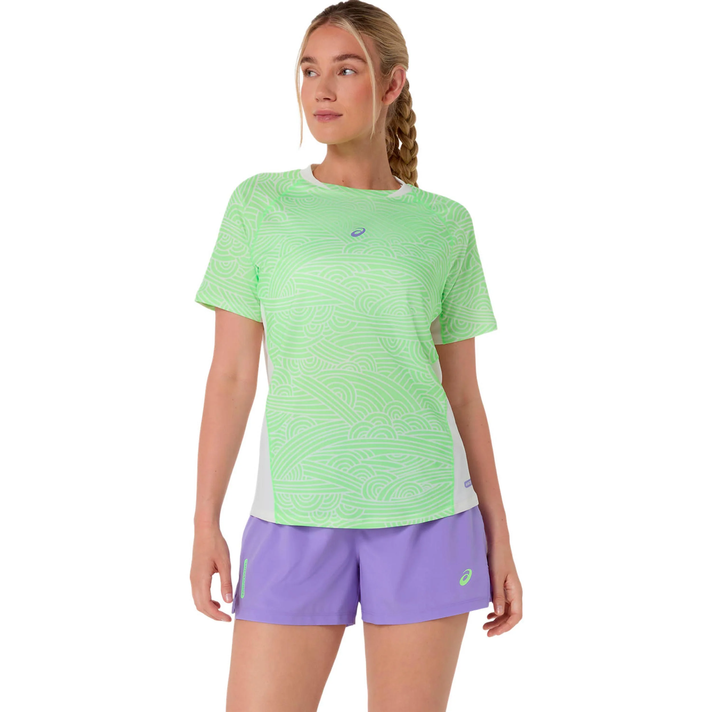Court T-shirt Damer - lime, creme