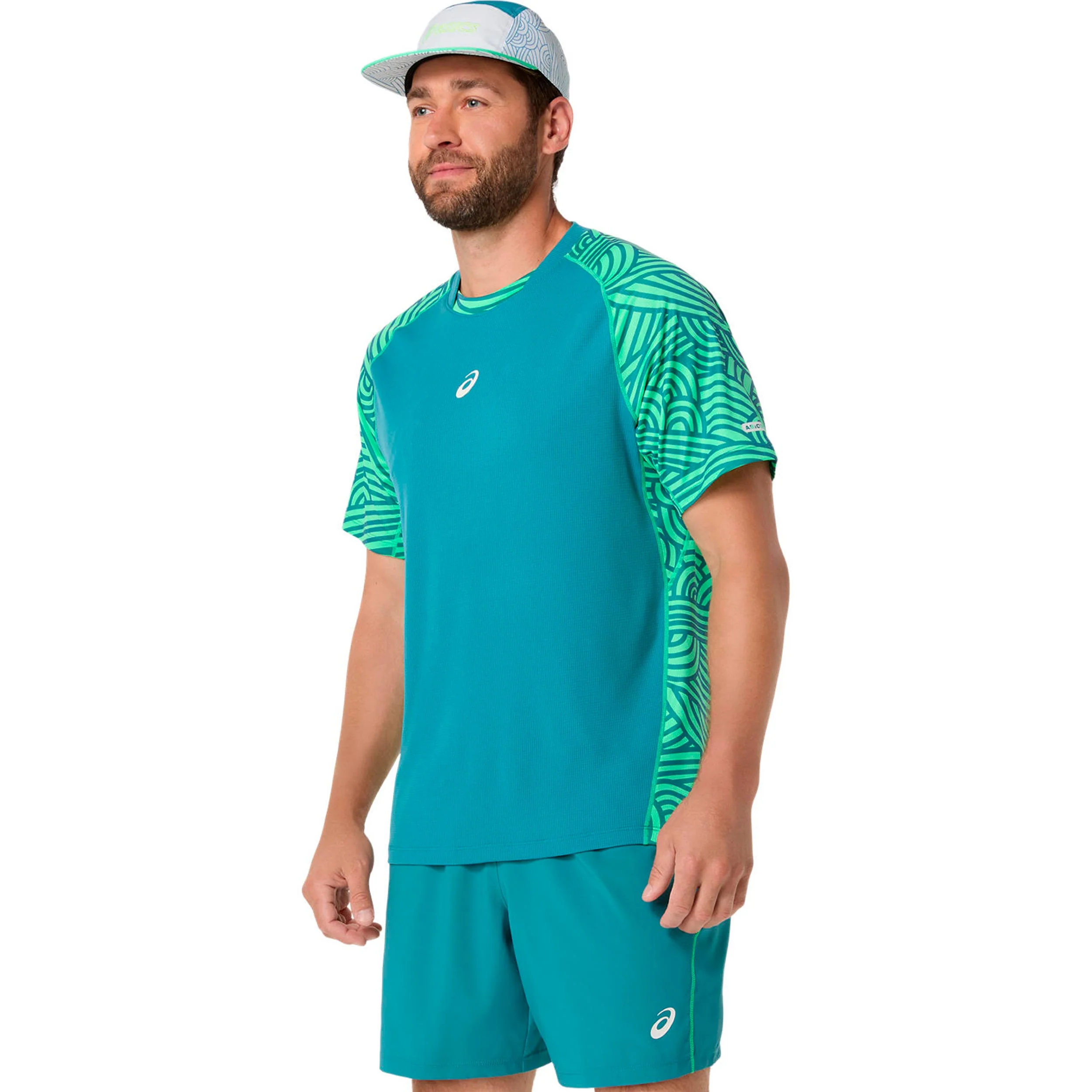 Court T-shirt Herrar - mörkgrön, ljusgrön