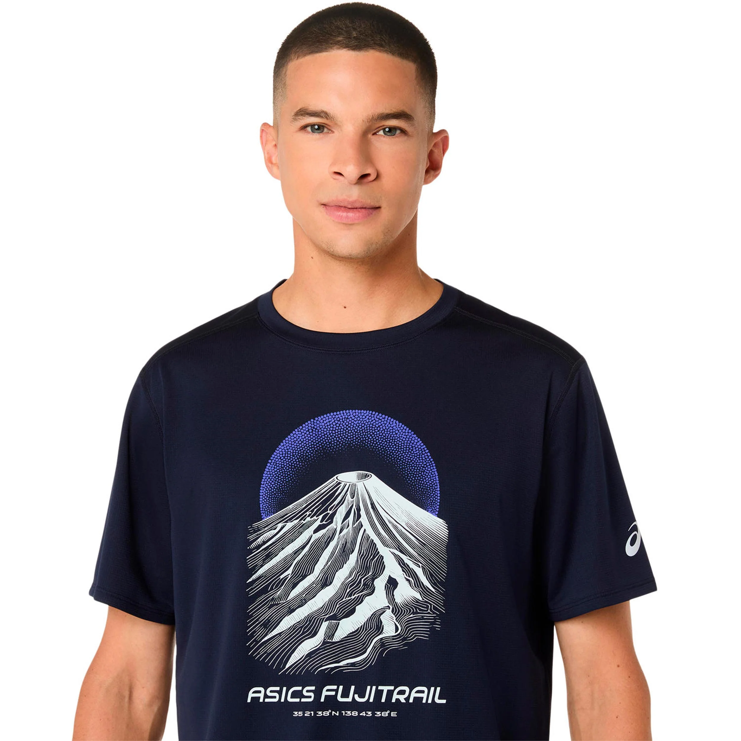 Fujitrail Logo Löpartröja Herrar - mörkblå, blå - Image 4