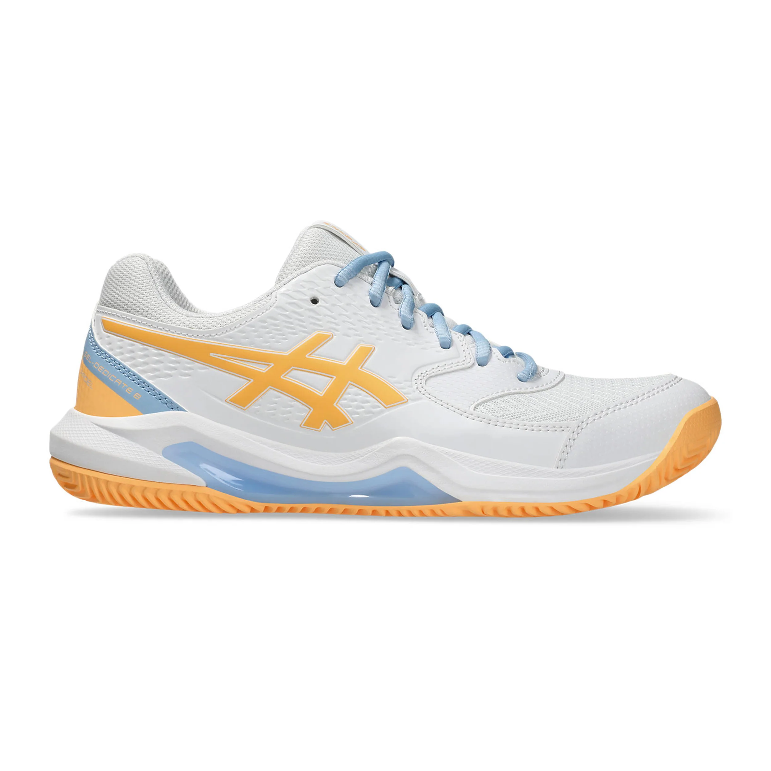 Gel-Dedicate 8 Padelsko Damer-Vit,Orange