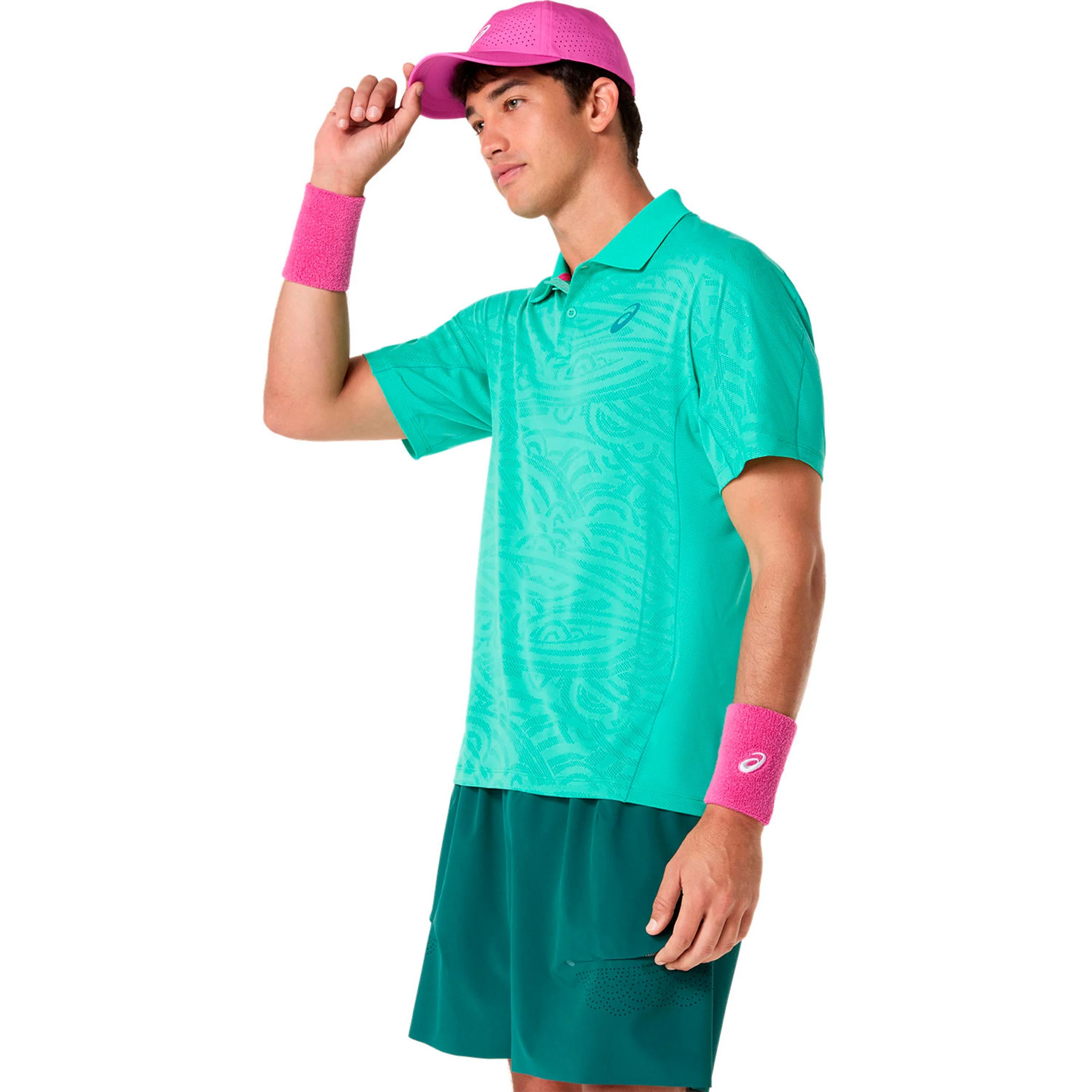 Match Jacquard Polo Herrar - grön - Image 3
