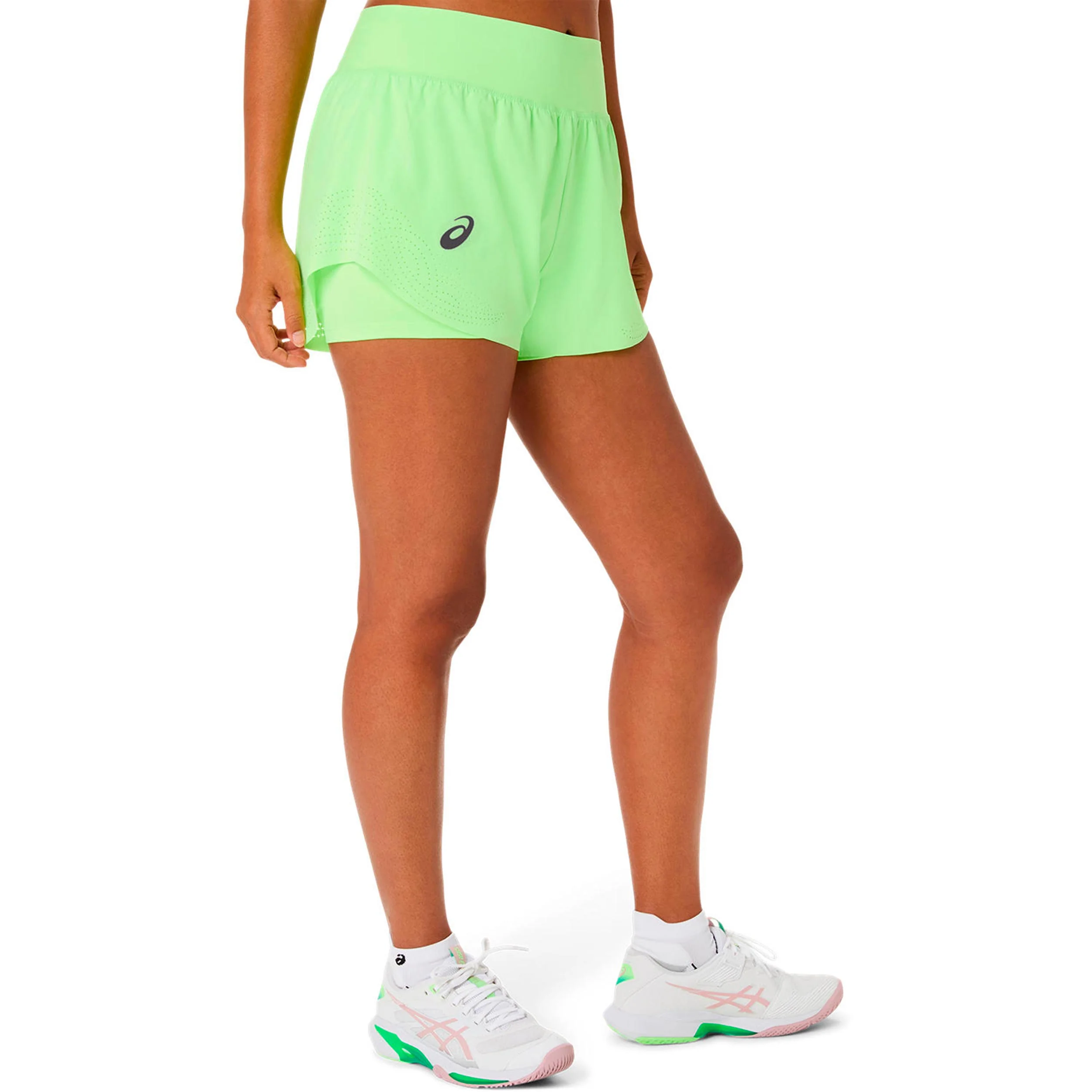 Match Laser Cut  Shorts Damer-lime - Image 3