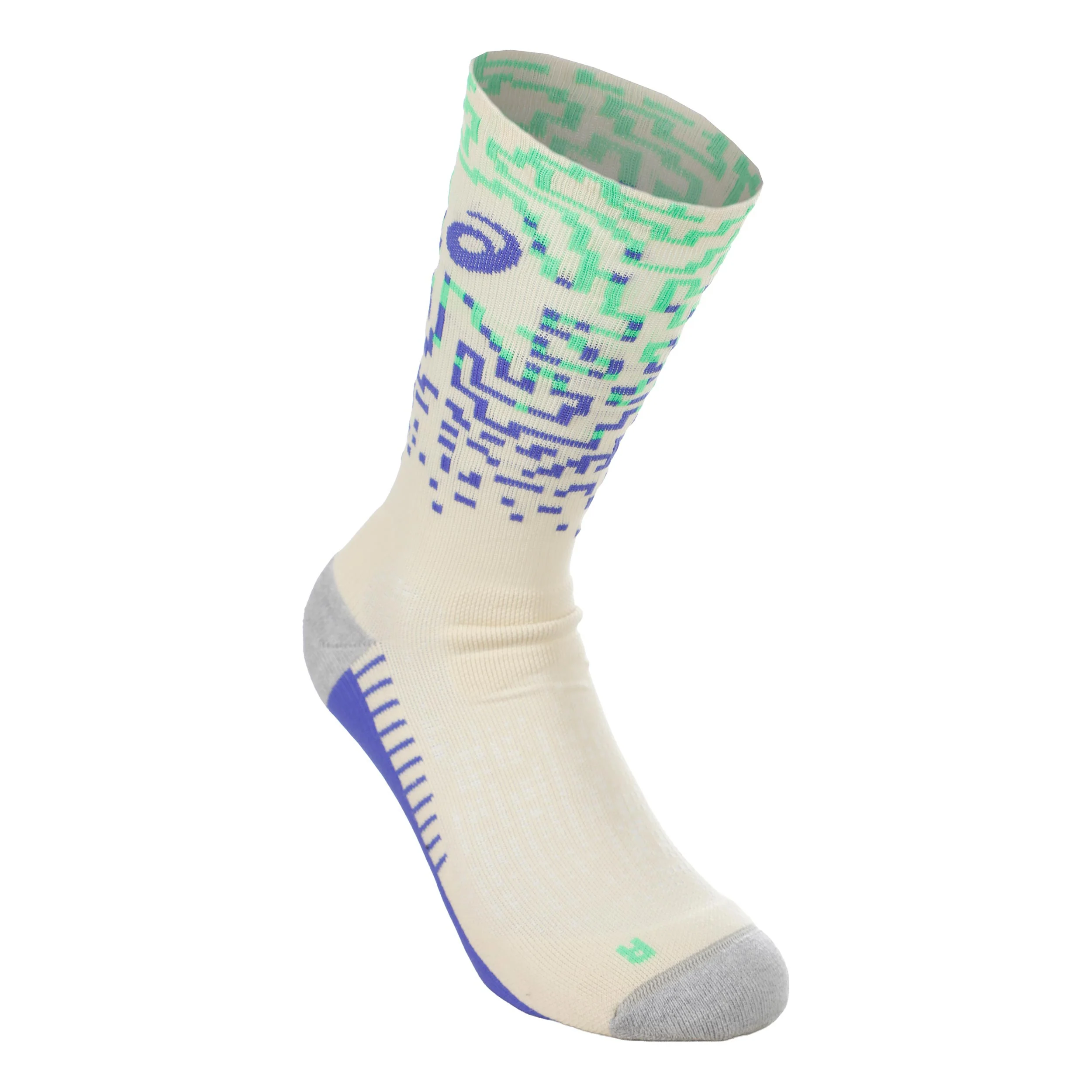 Performance Crew Löparsockor Unisex - vit, blå