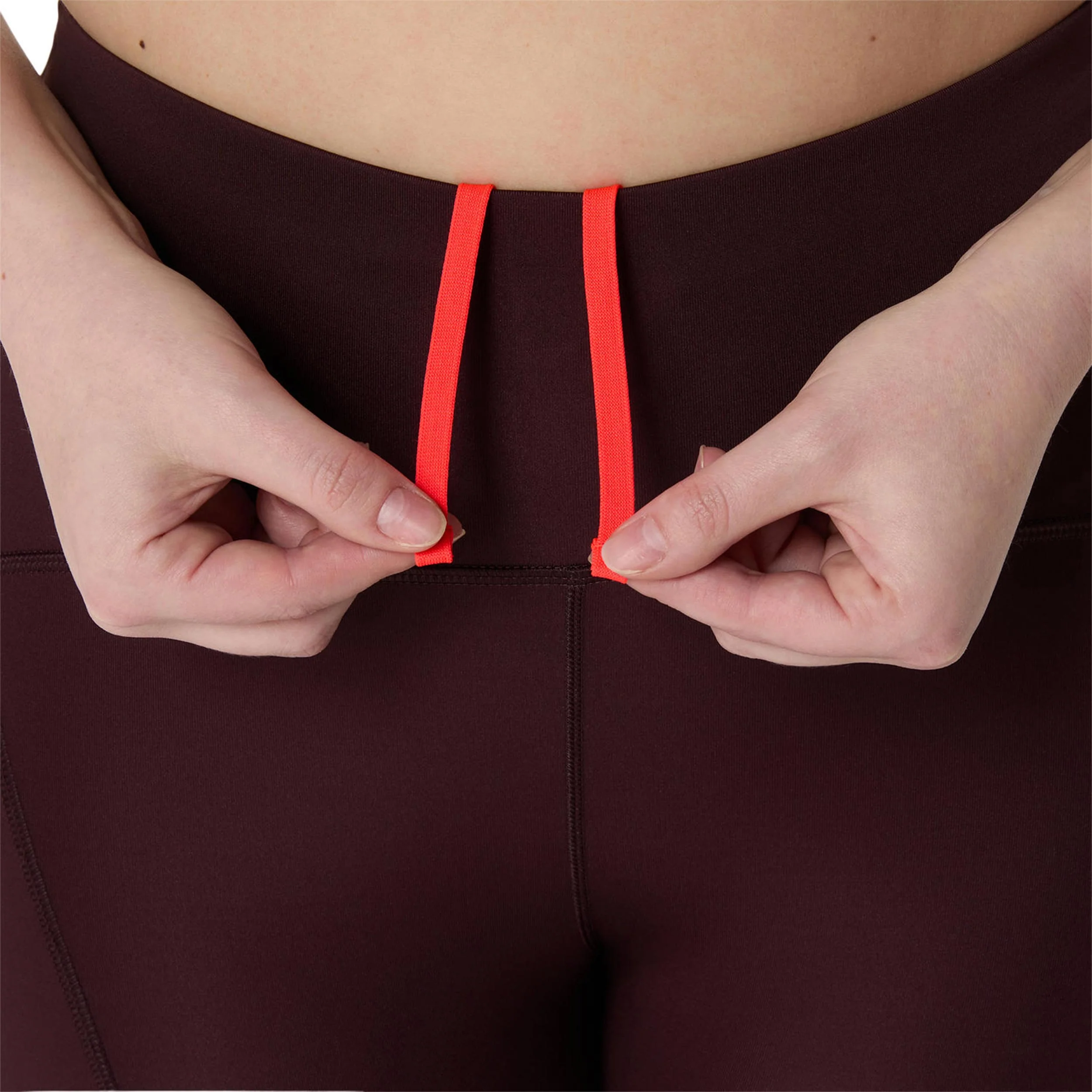 Road High Waist 8In  Löpartights Damer - mörkröd - Image 6