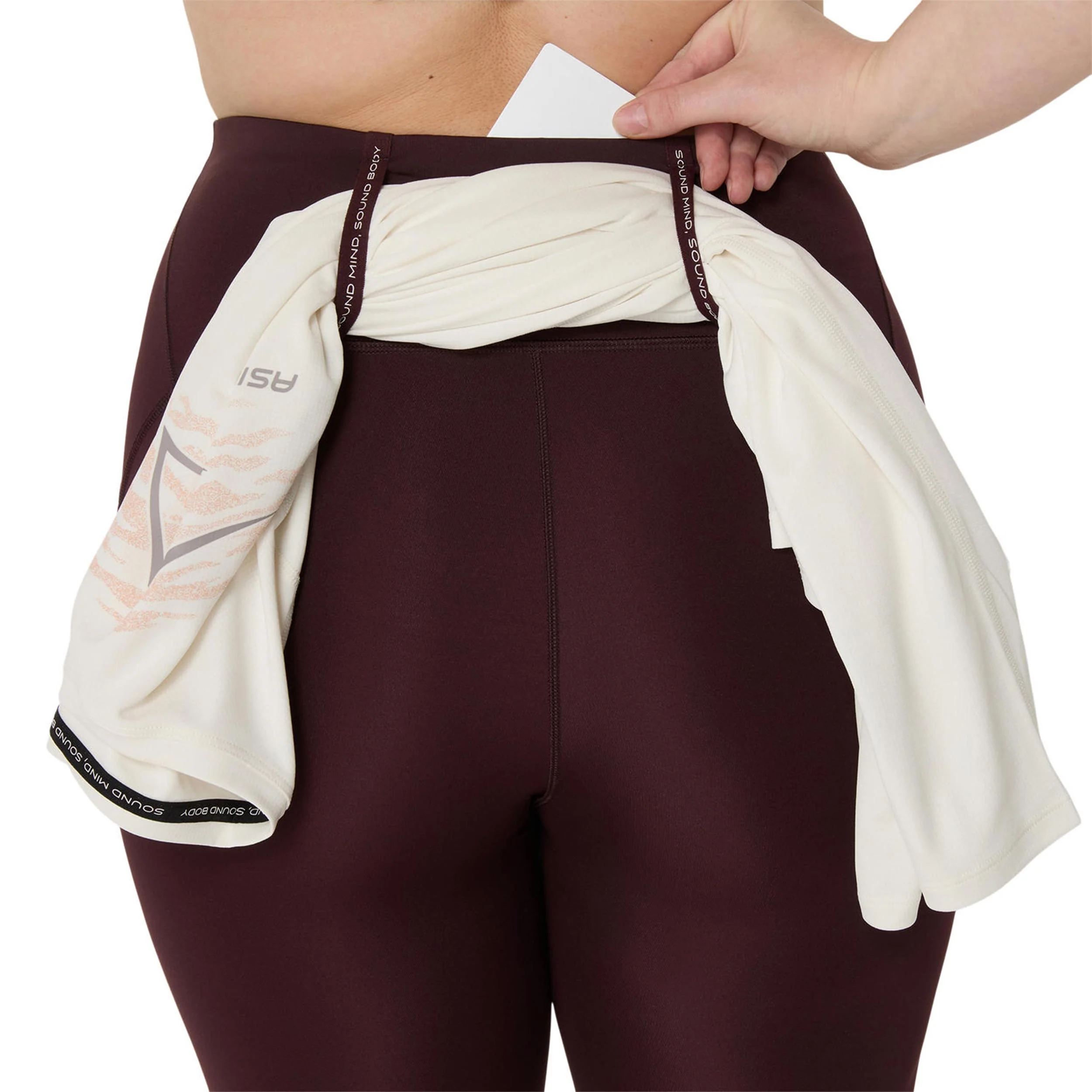 Road High Waist 8In  Löpartights Damer - mörkröd - Image 7
