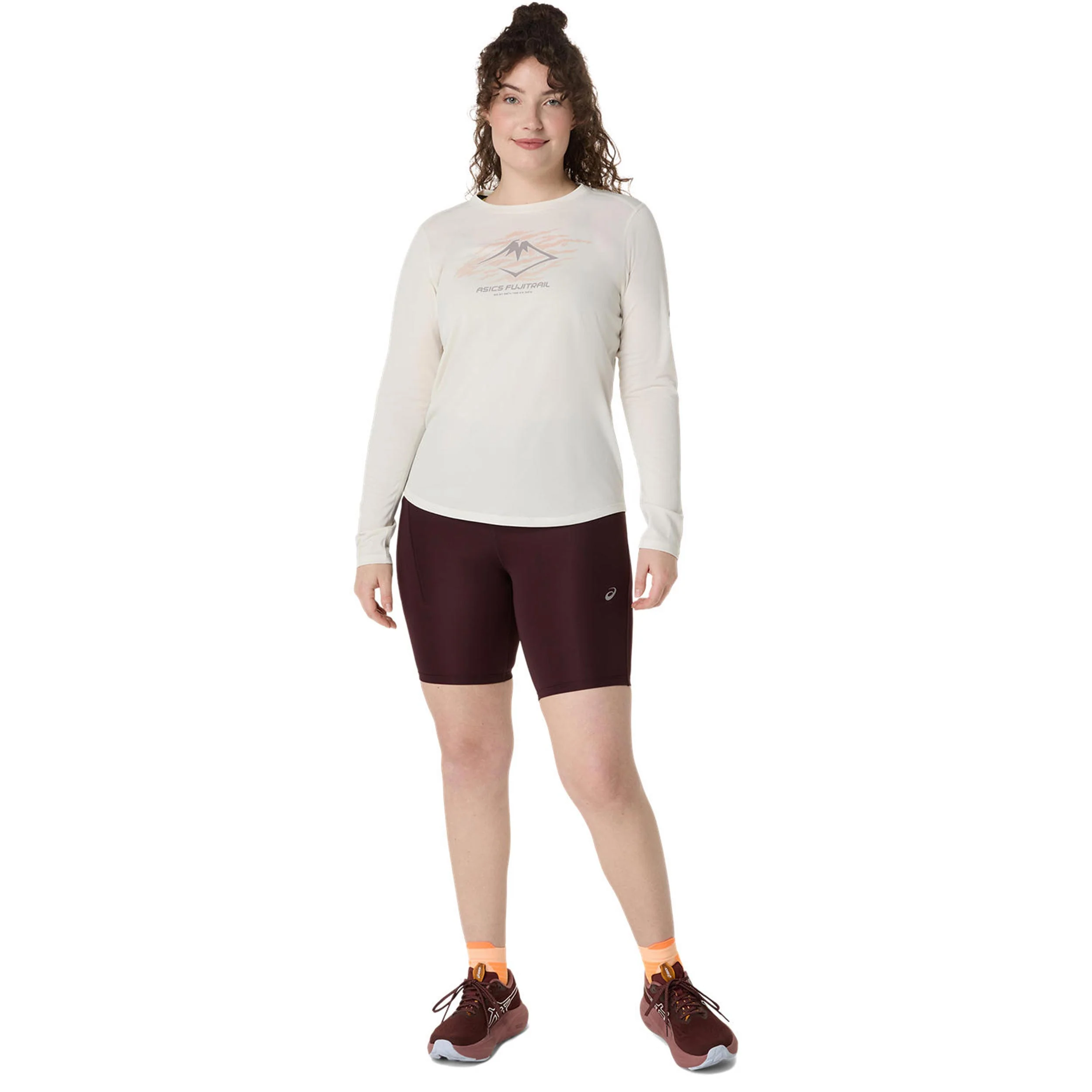 Road High Waist 8In  Löpartights Damer - mörkröd - Image 8