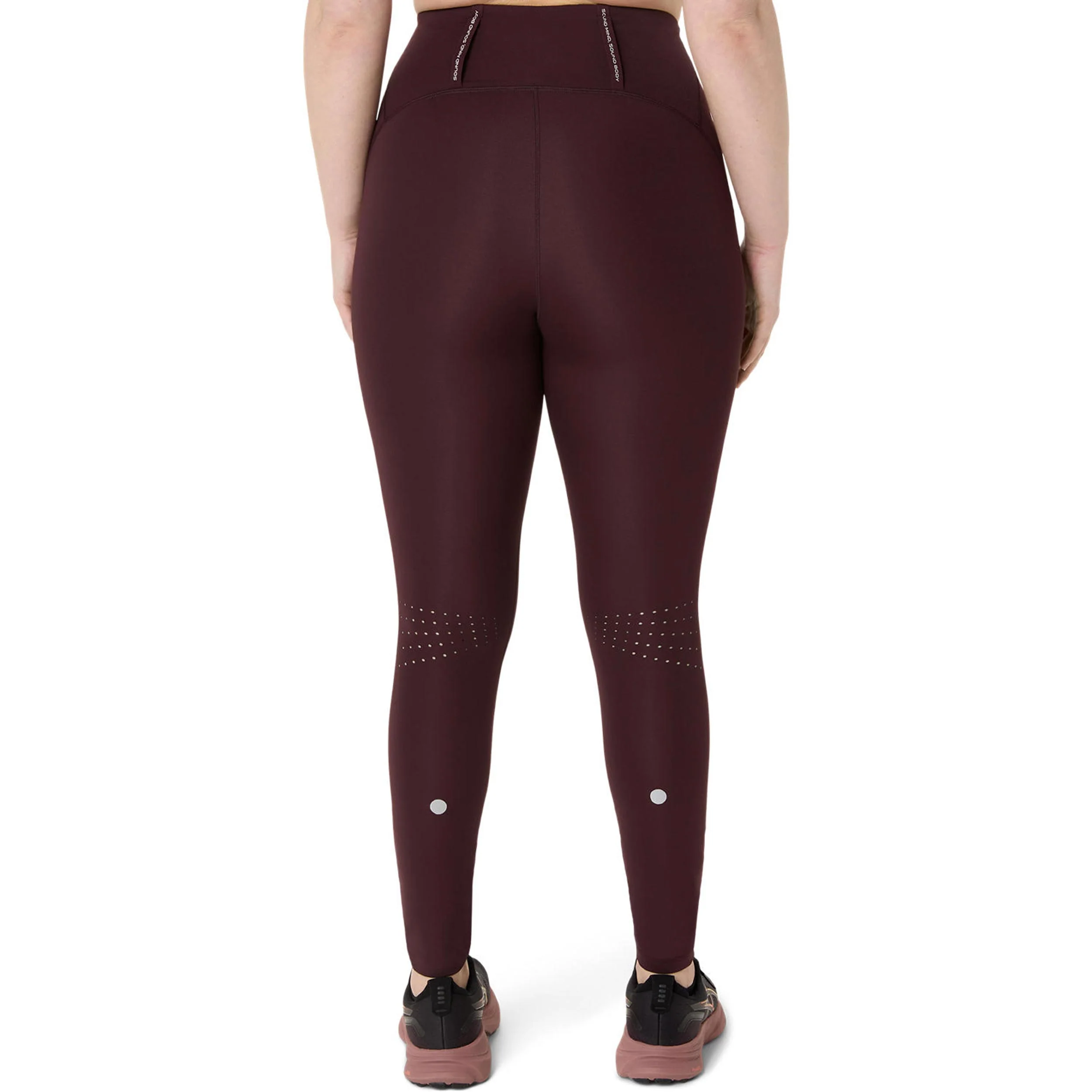 Road High Waist  Löpartights Damer - mörkröd - Image 3