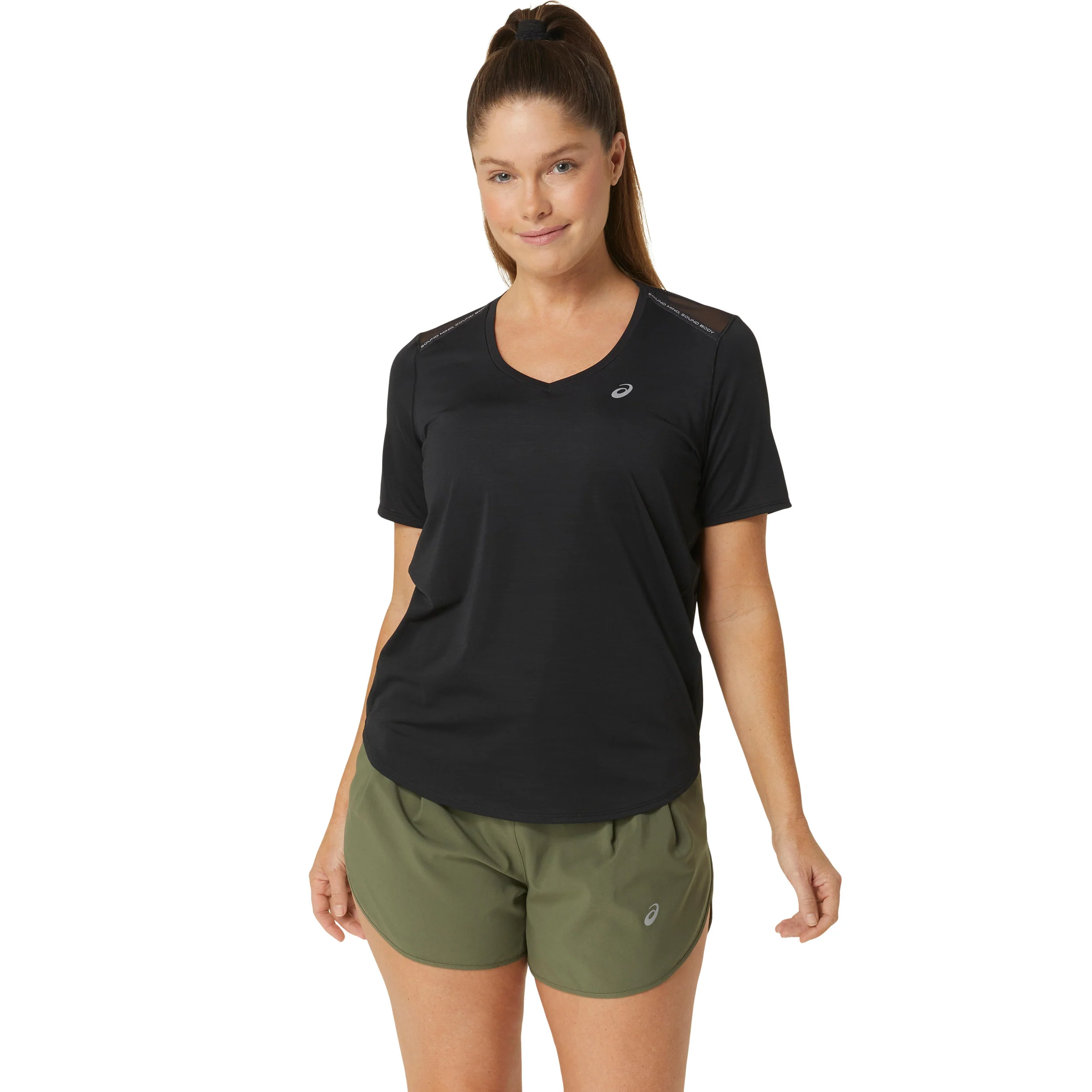 Road V-Neck Löpartröja Damer-Svart - Image 6