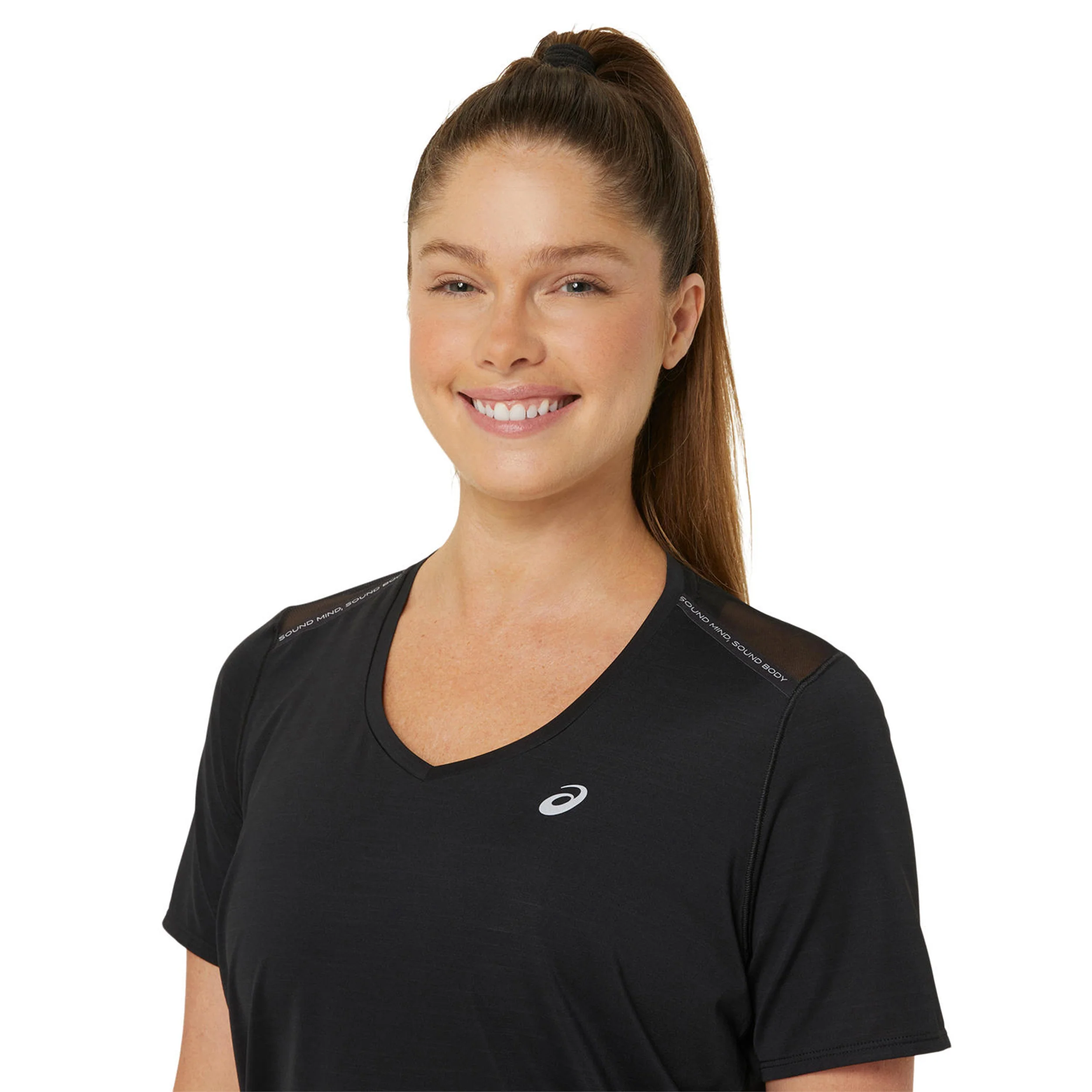 Road V-Neck Löpartröja Damer-Svart - Image 9