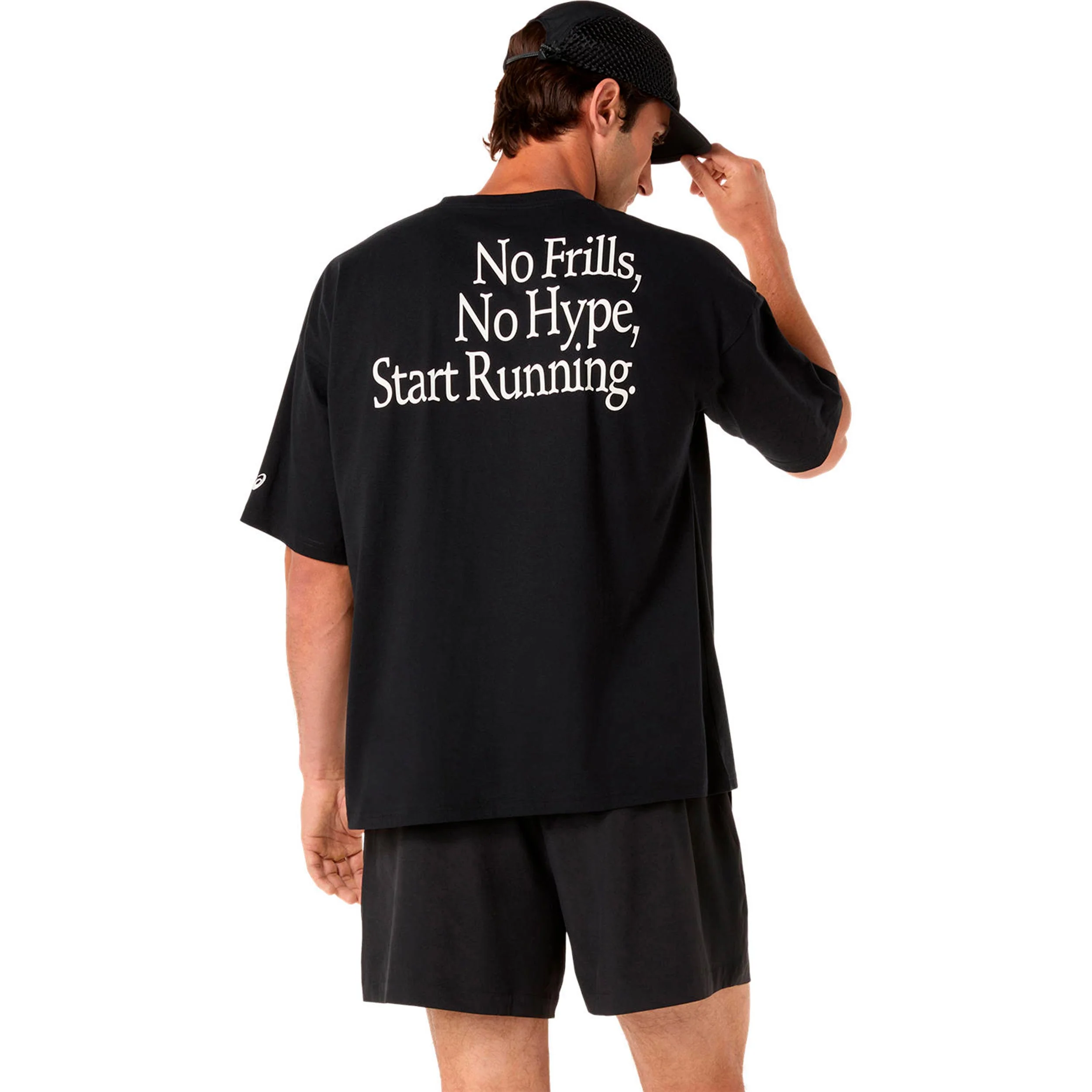 Runner Message Graphic Relaxed Löpartröja Herrar - svart - Image 5