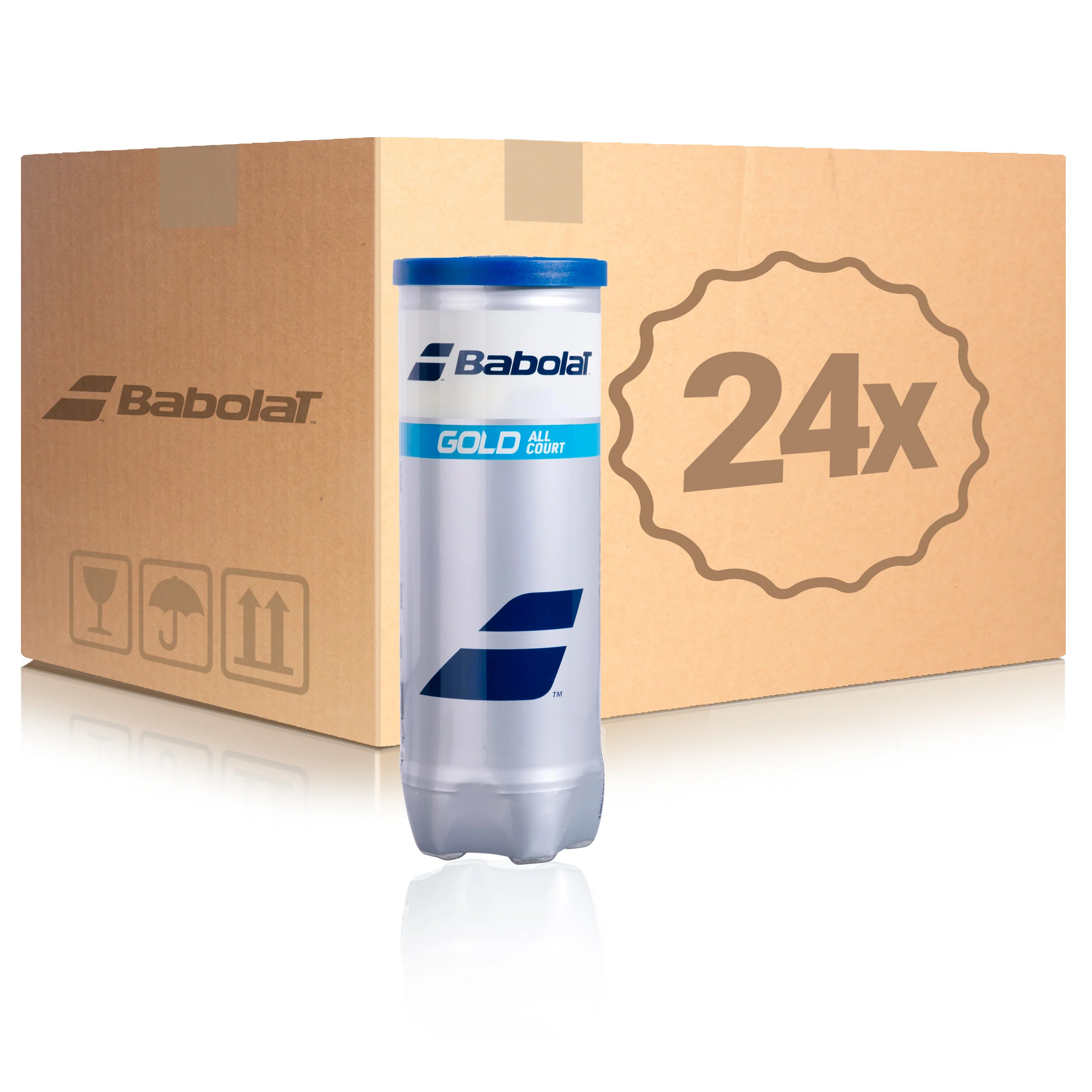 24x 3-pack rör GOLD ALL COURT X 3 I kartong