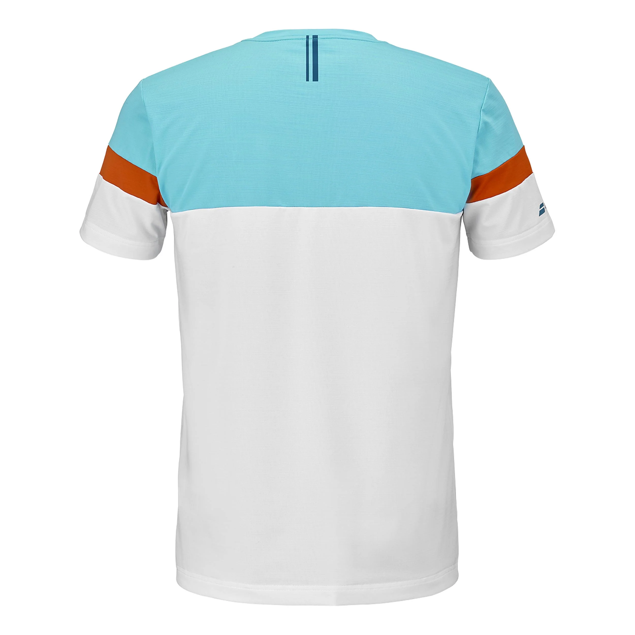 Crew Neck T-shirt Herrar - vit, orange - Image 3
