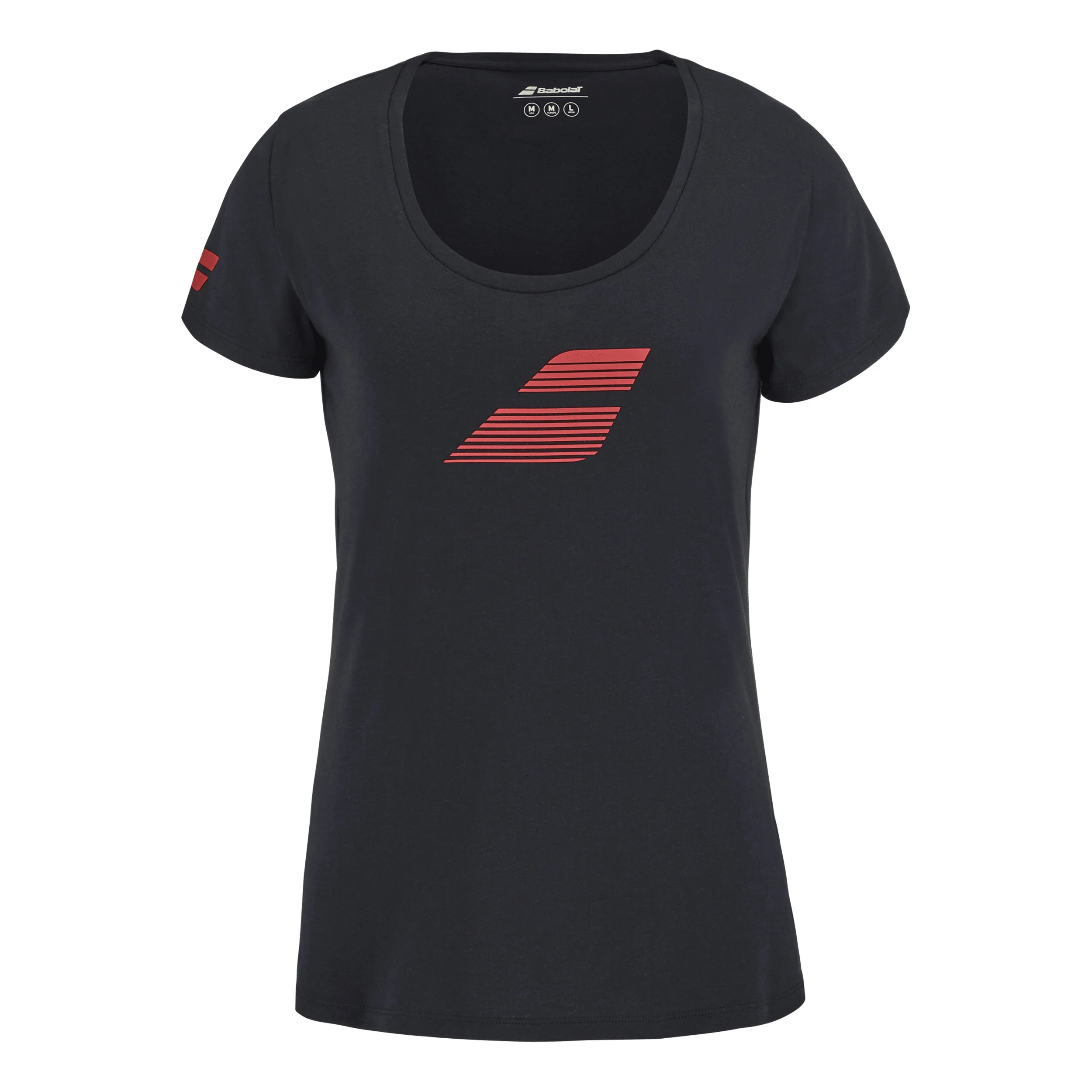 Exercise Flag T-shirt Damer-Svart,Röd