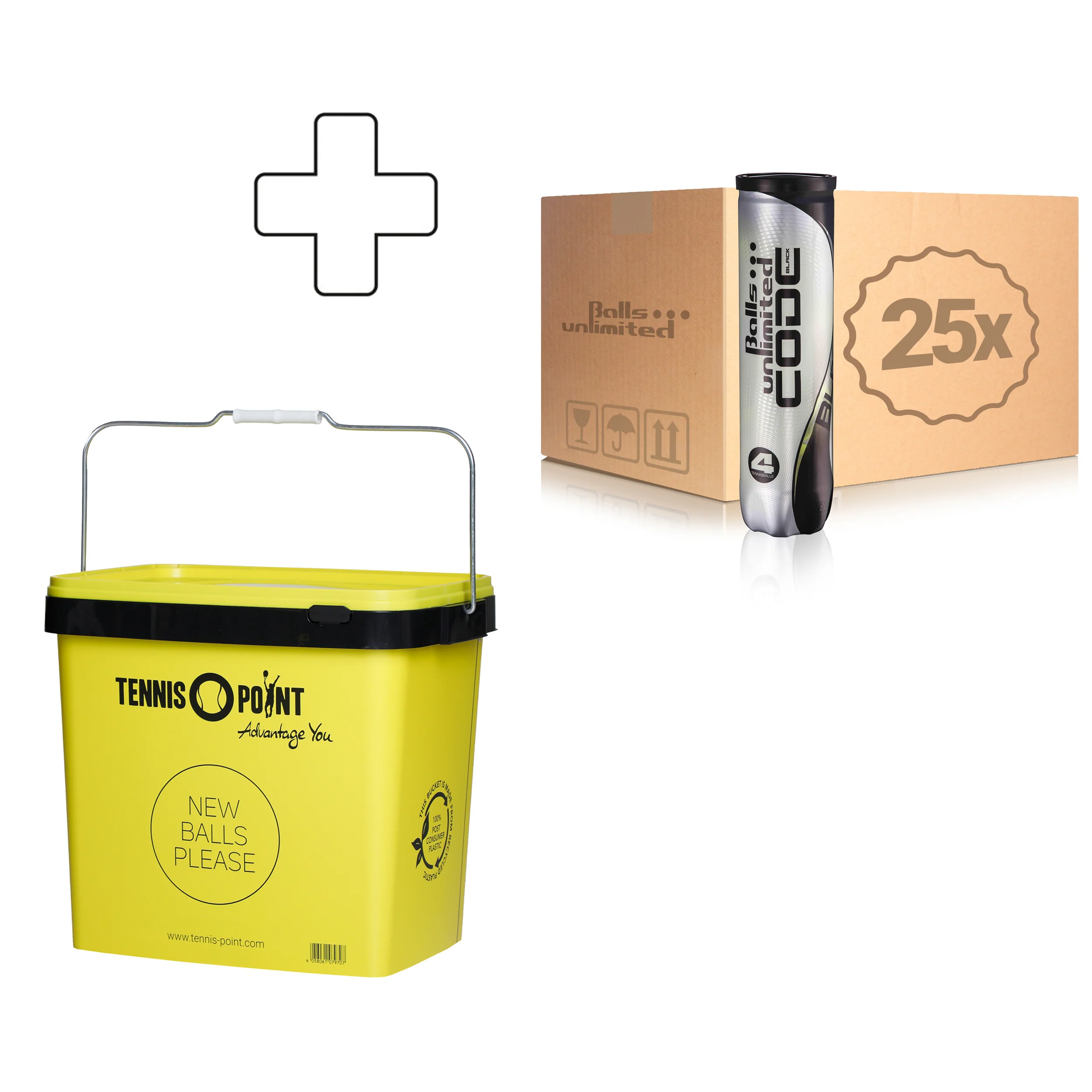 25x4-pack rör Code Black Plus bollhink