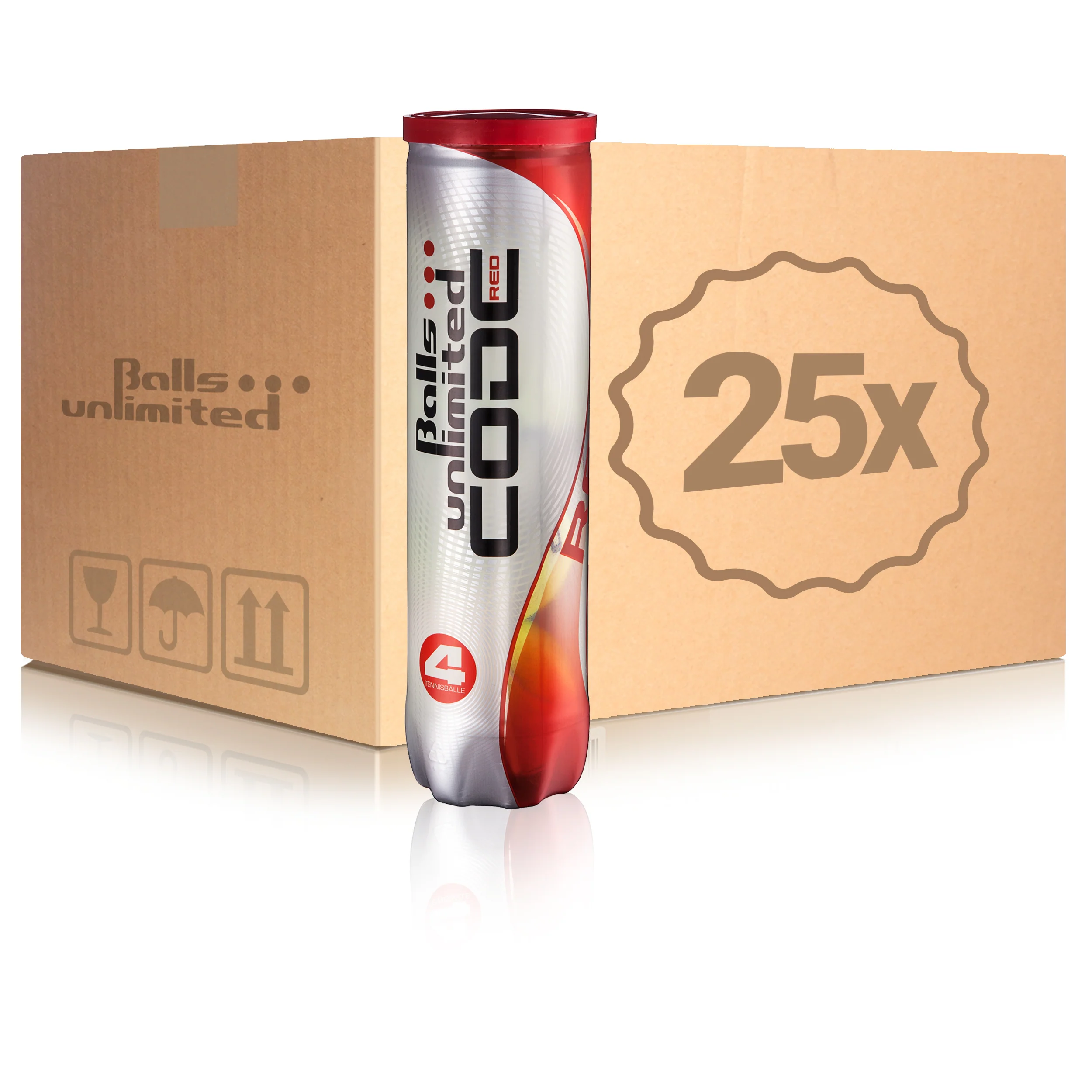25x4-pack rör Code Red