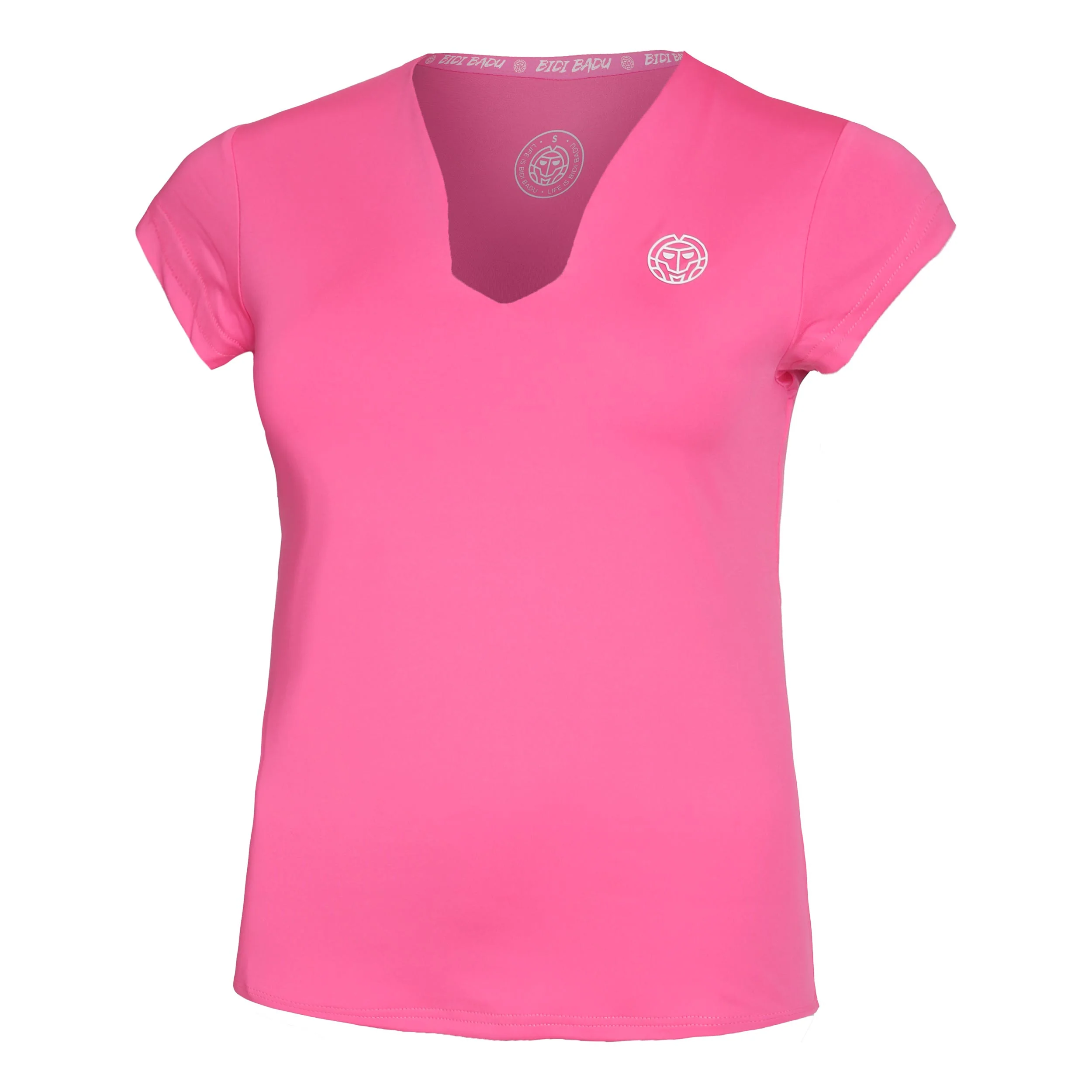 Bella 2.0 Tech V-Neck T-shirt Damer-Pink,Vit