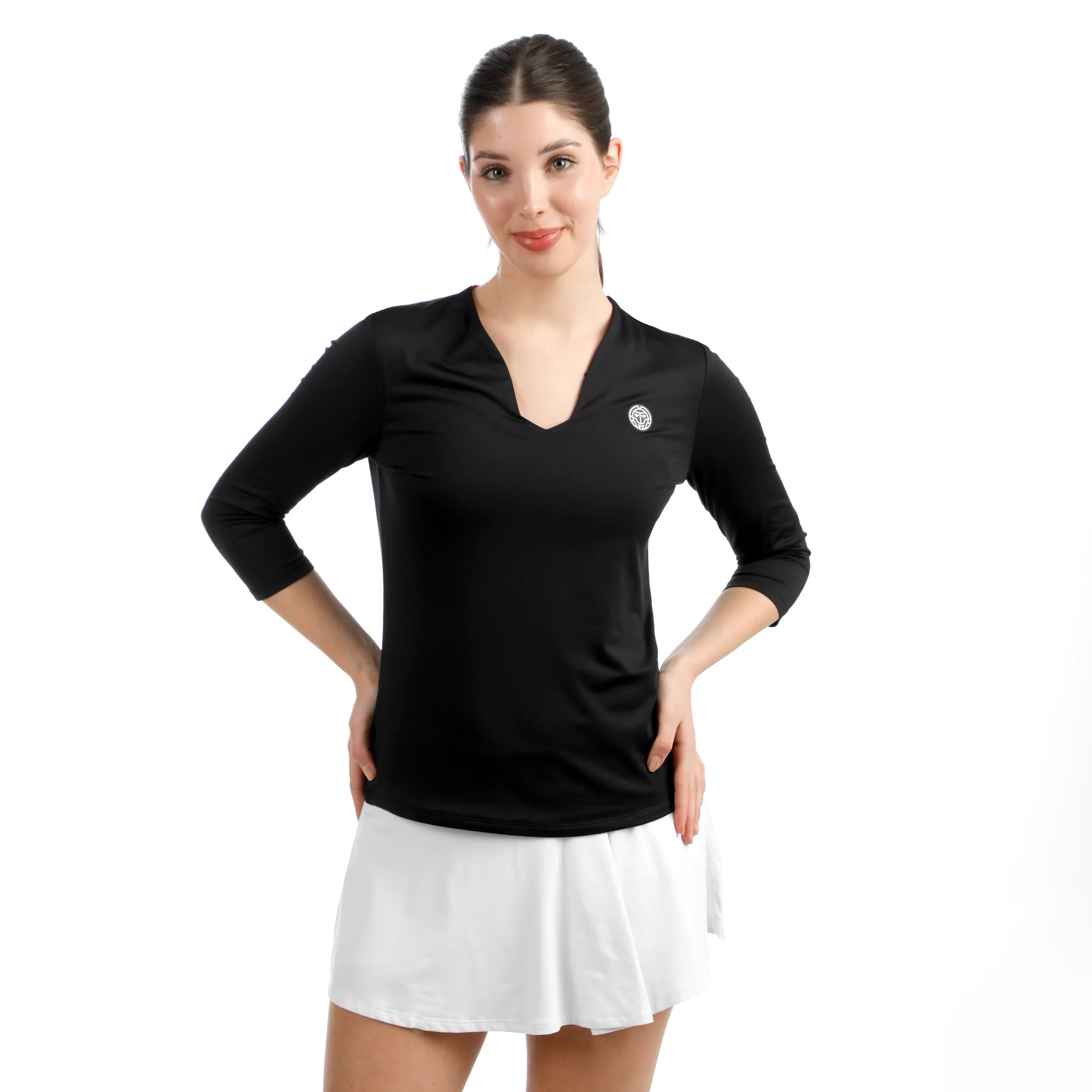 Crew 2.0 V-Neck Långärmat Damer-svart