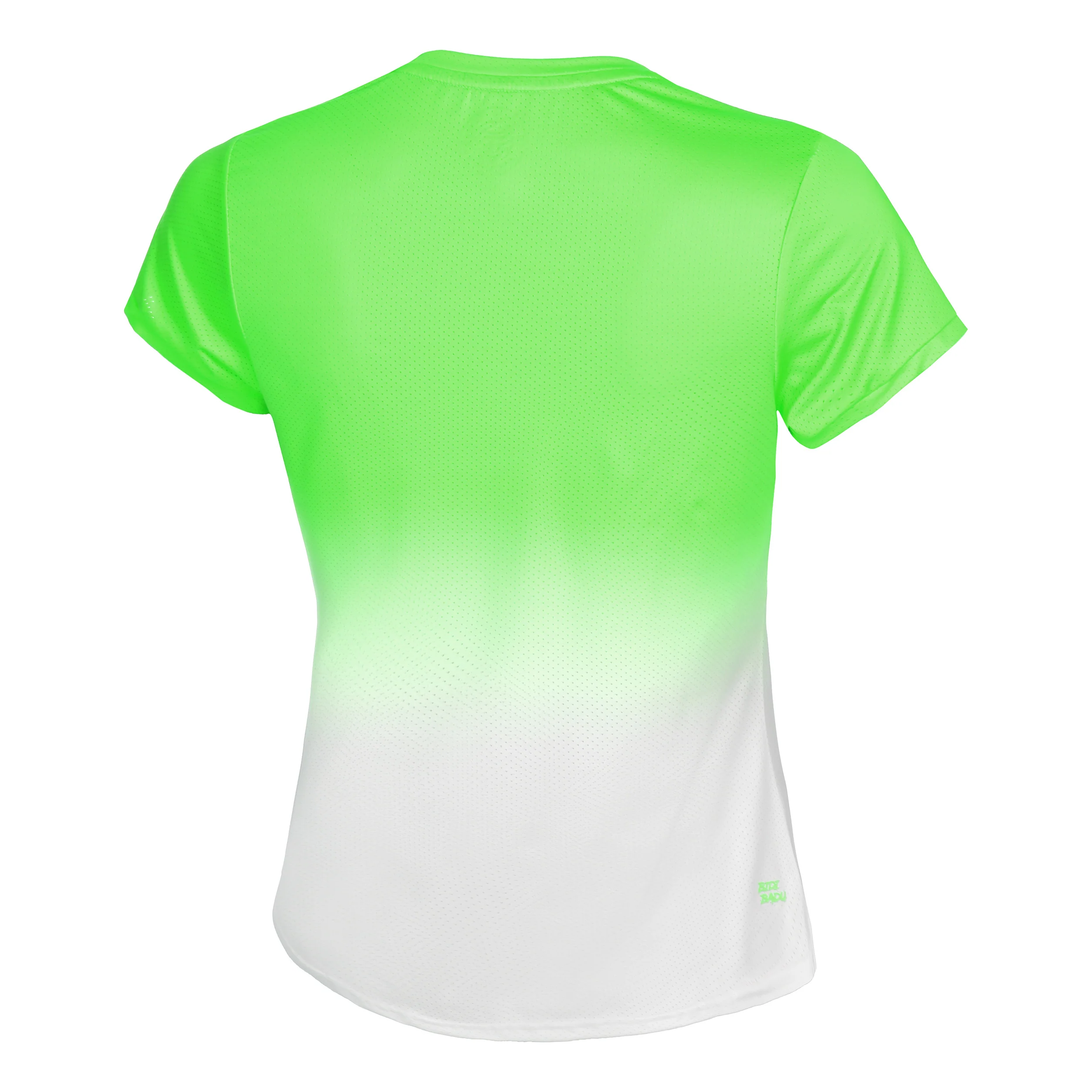 Crew Gradiant T-shirt Damer-Neongrön,Vit - Image 2
