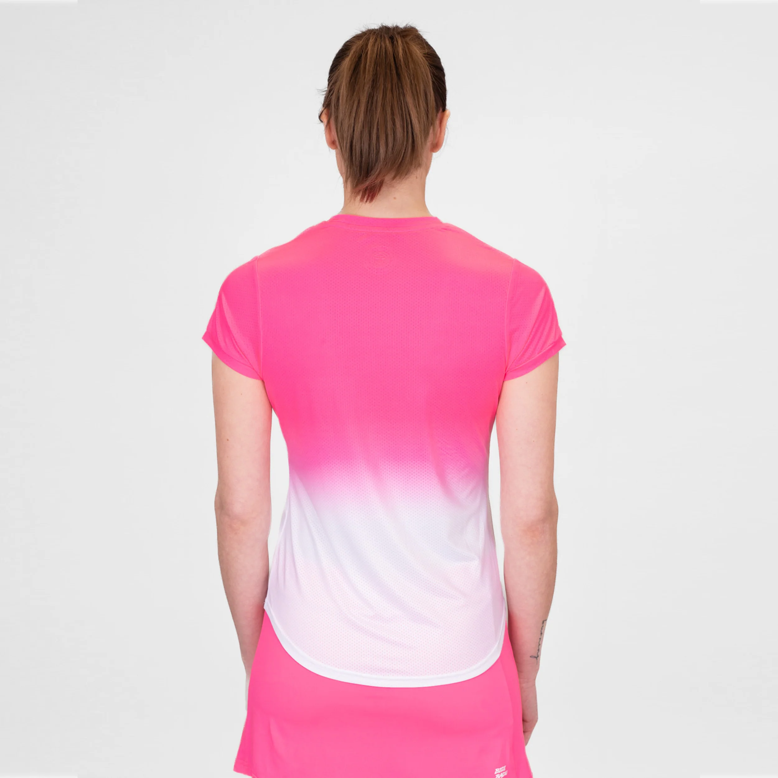 Crew Gradiant T-shirt Damer-Pink,Vit - Image 2