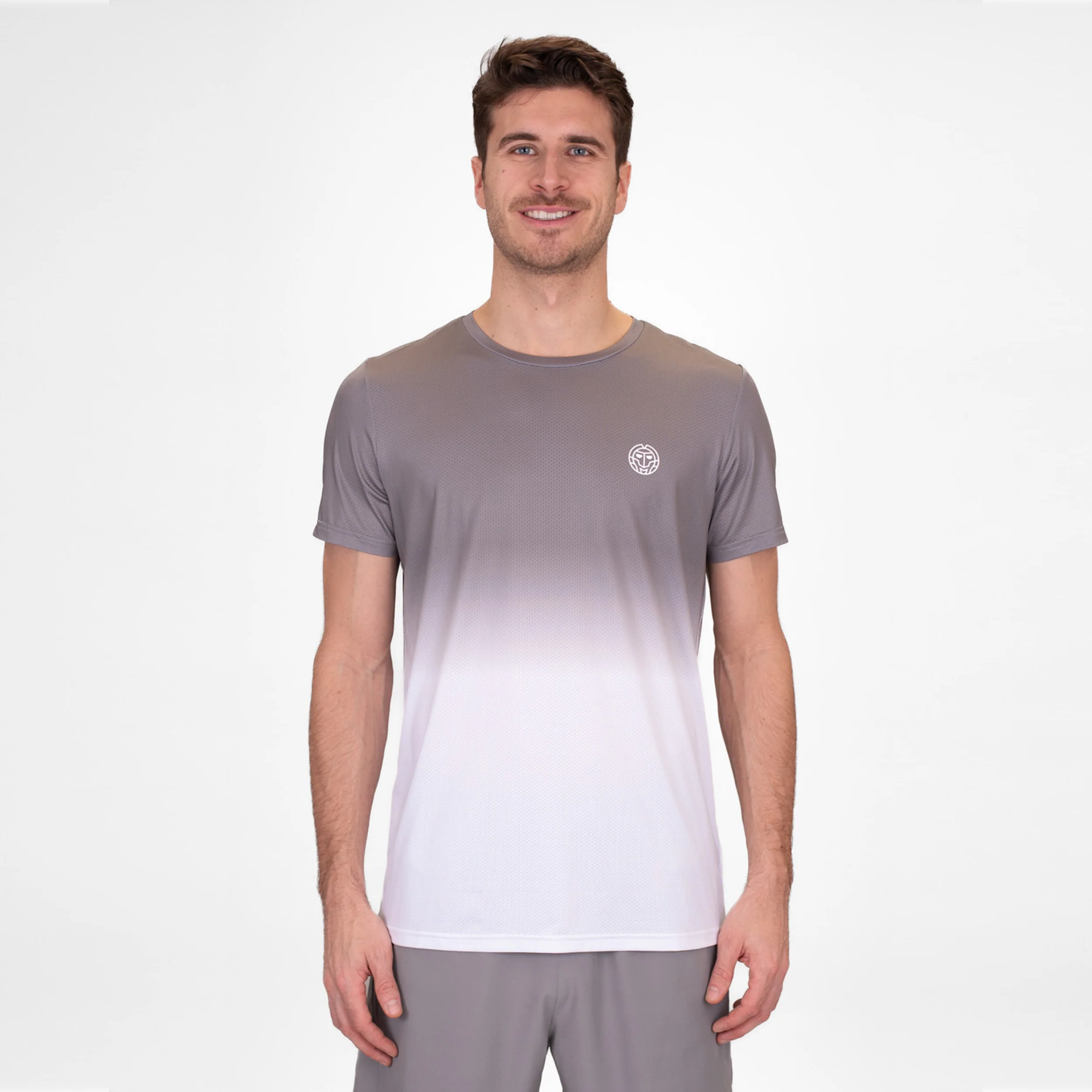Crew Gradiant T-shirt Herrar-Grå,Vit - Image 5