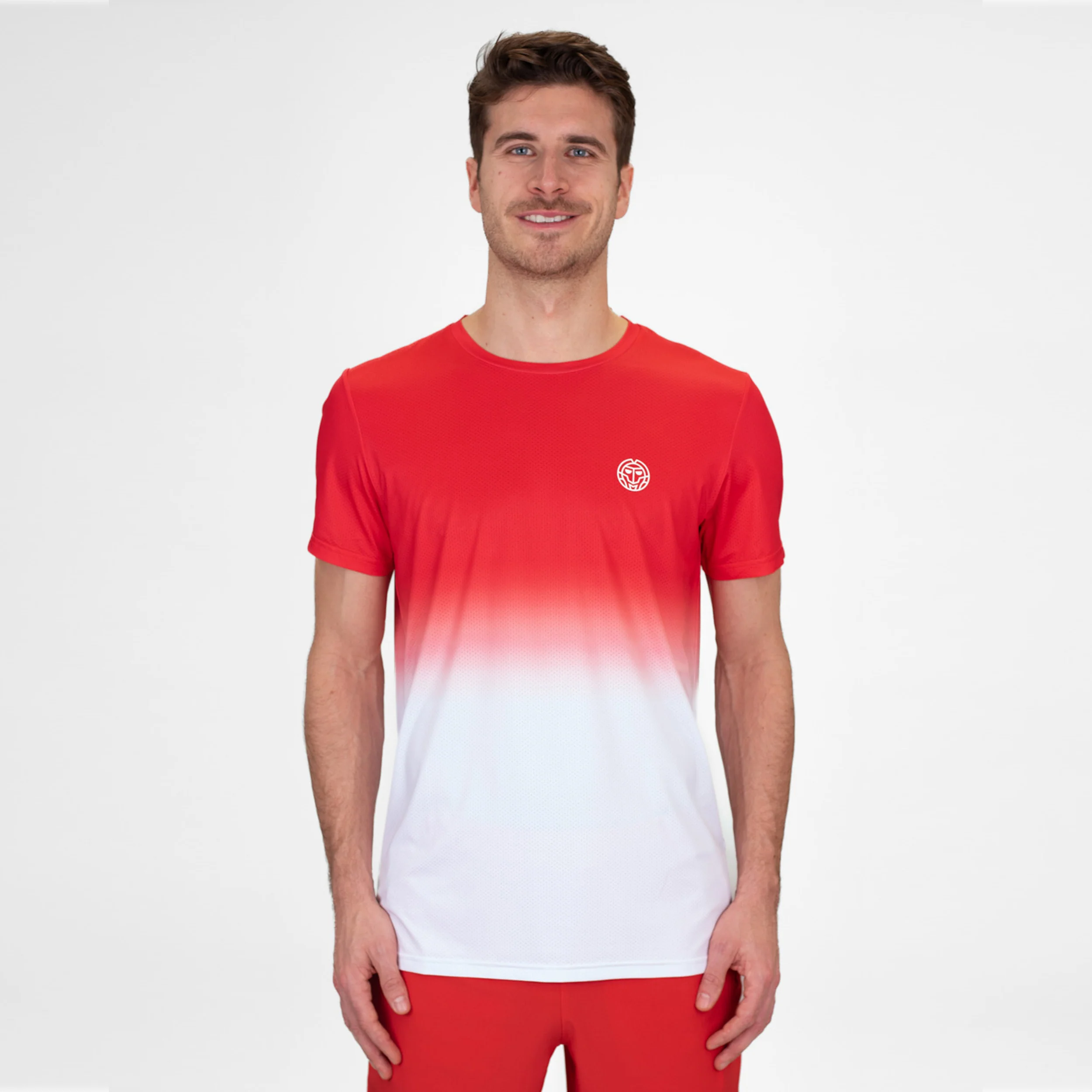 Crew Gradiant T-shirt Herrar-Röd,Vit - Image 6