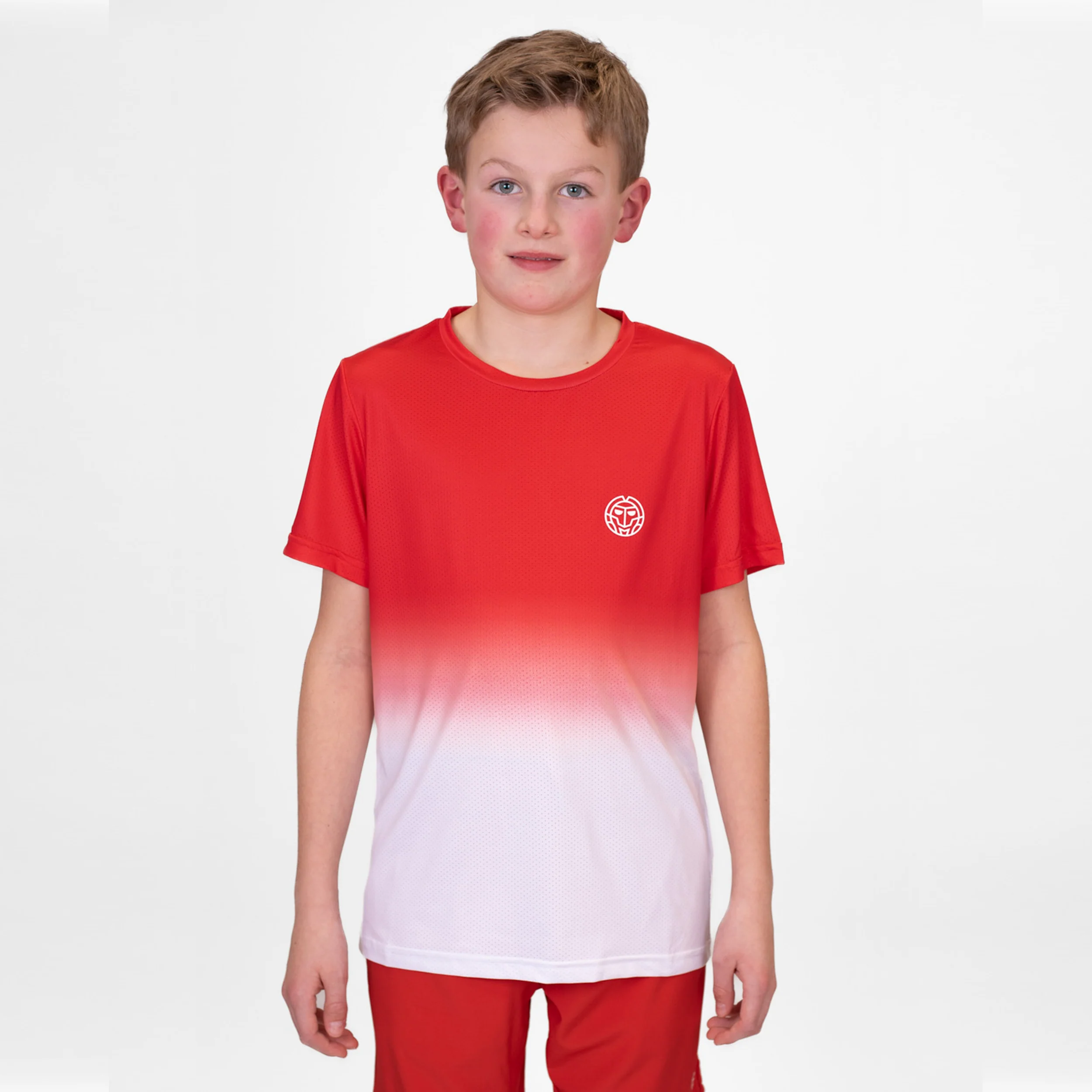Crew Gradiant T-shirt Pojkar-Röd,Vit - Image 6
