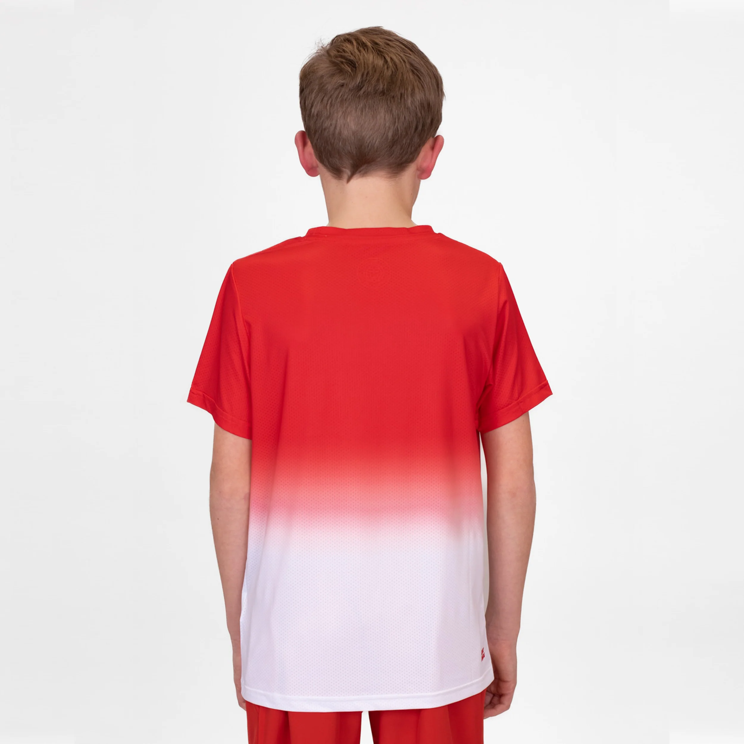 Crew Gradiant T-shirt Pojkar-Röd,Vit - Image 7
