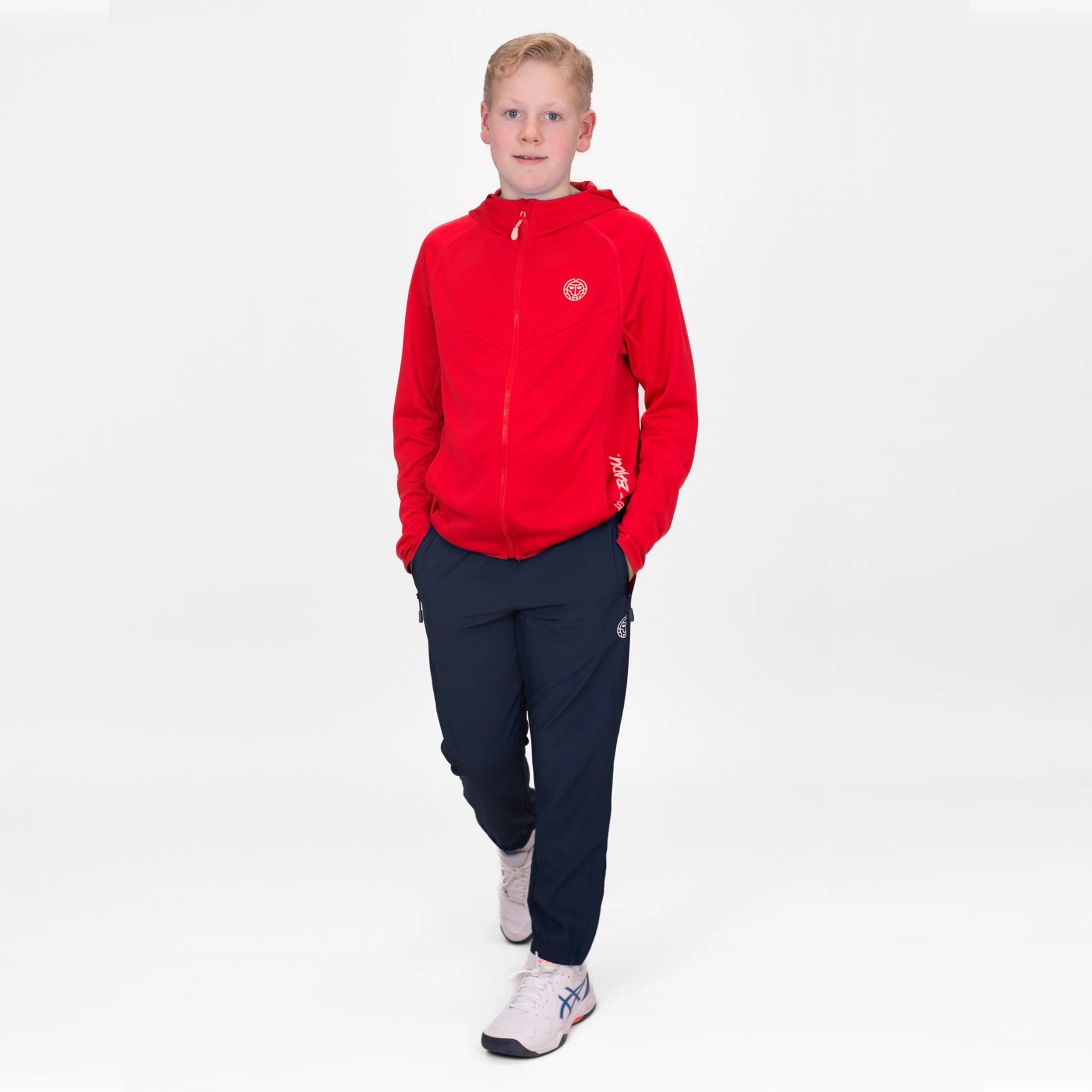 Crew Hood Träningsjacka Pojkar-Röd - Image 9