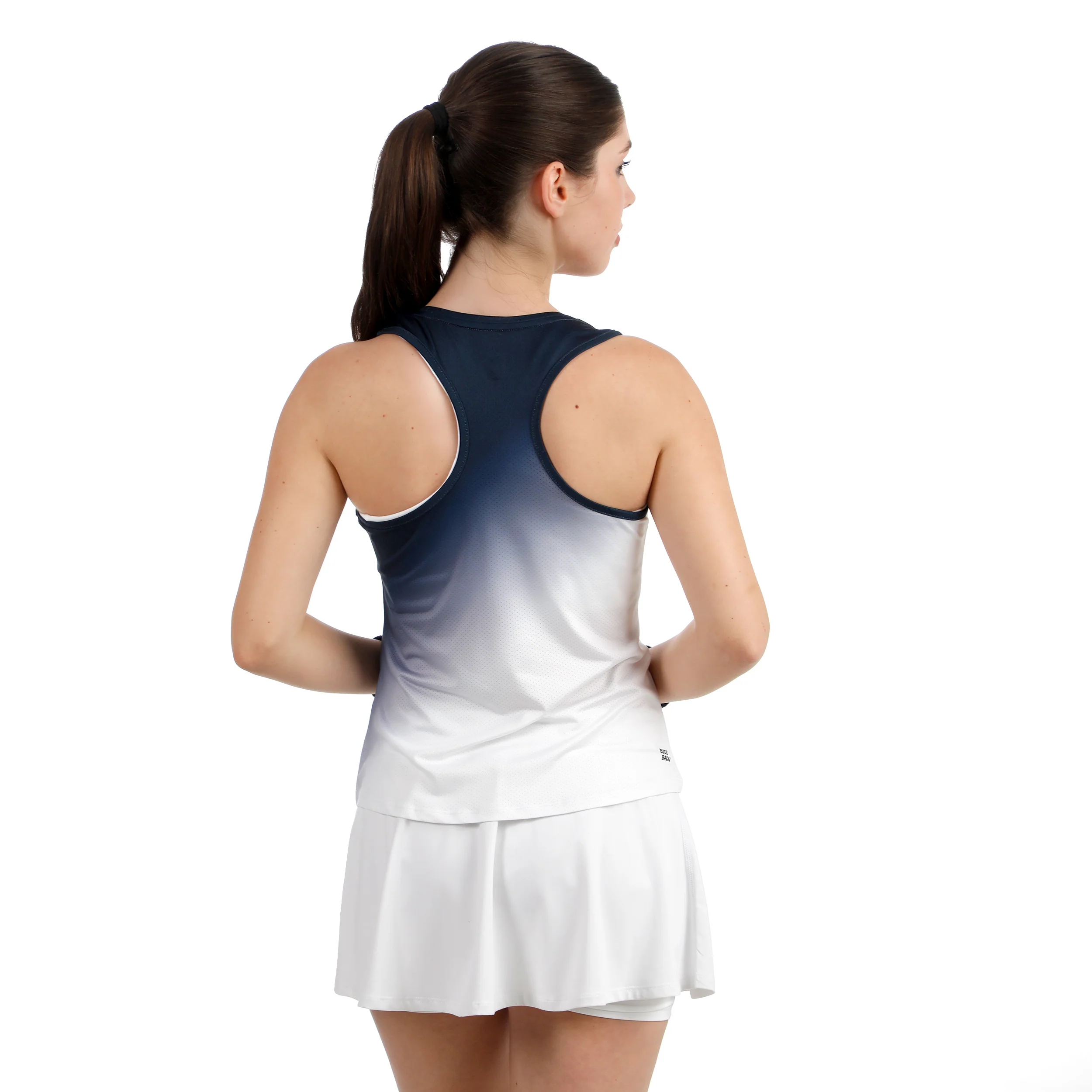 Crew Racerback Linne Damer-mörkblå, vit - Image 2