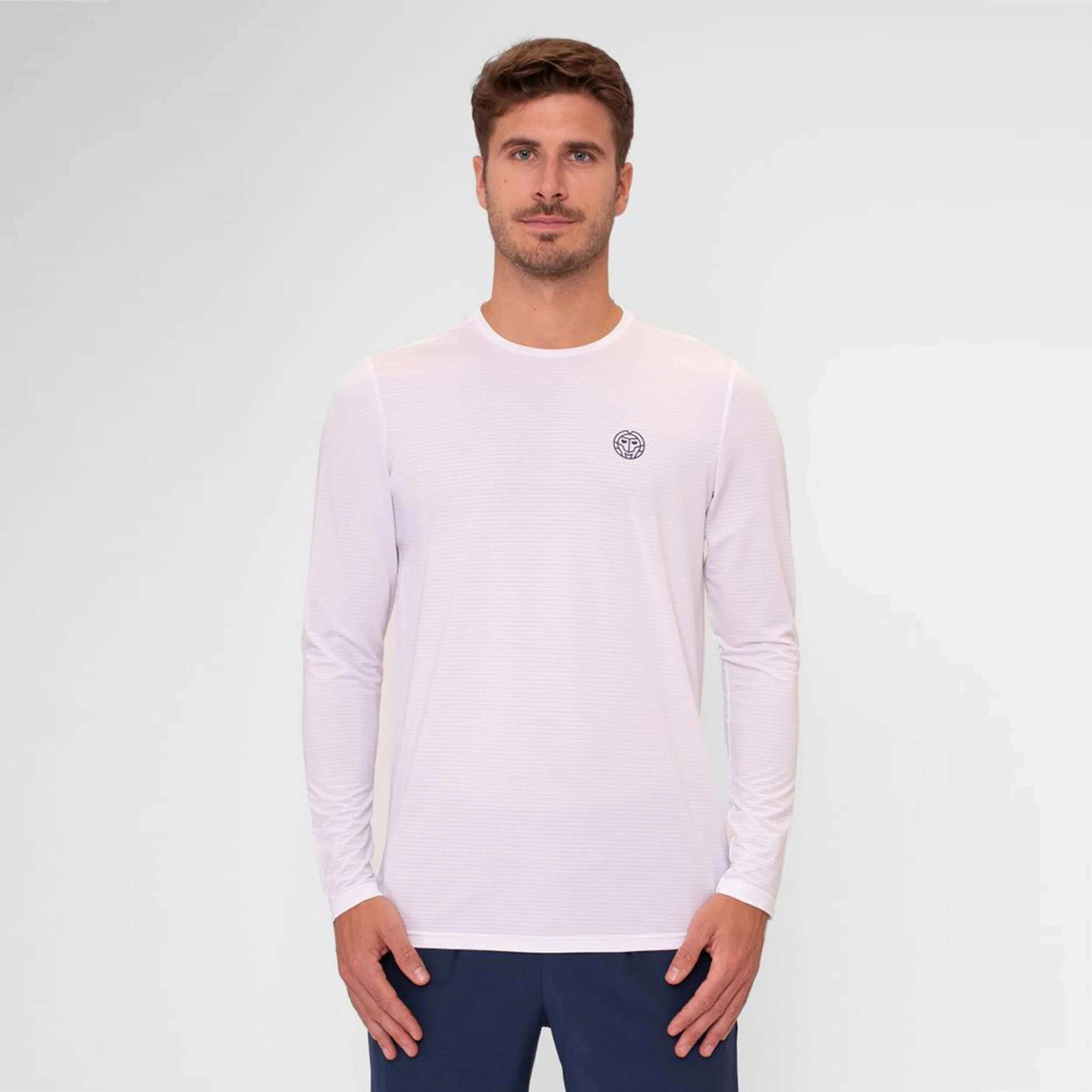 Crew Roundneck Långärmat Herrar-Vit