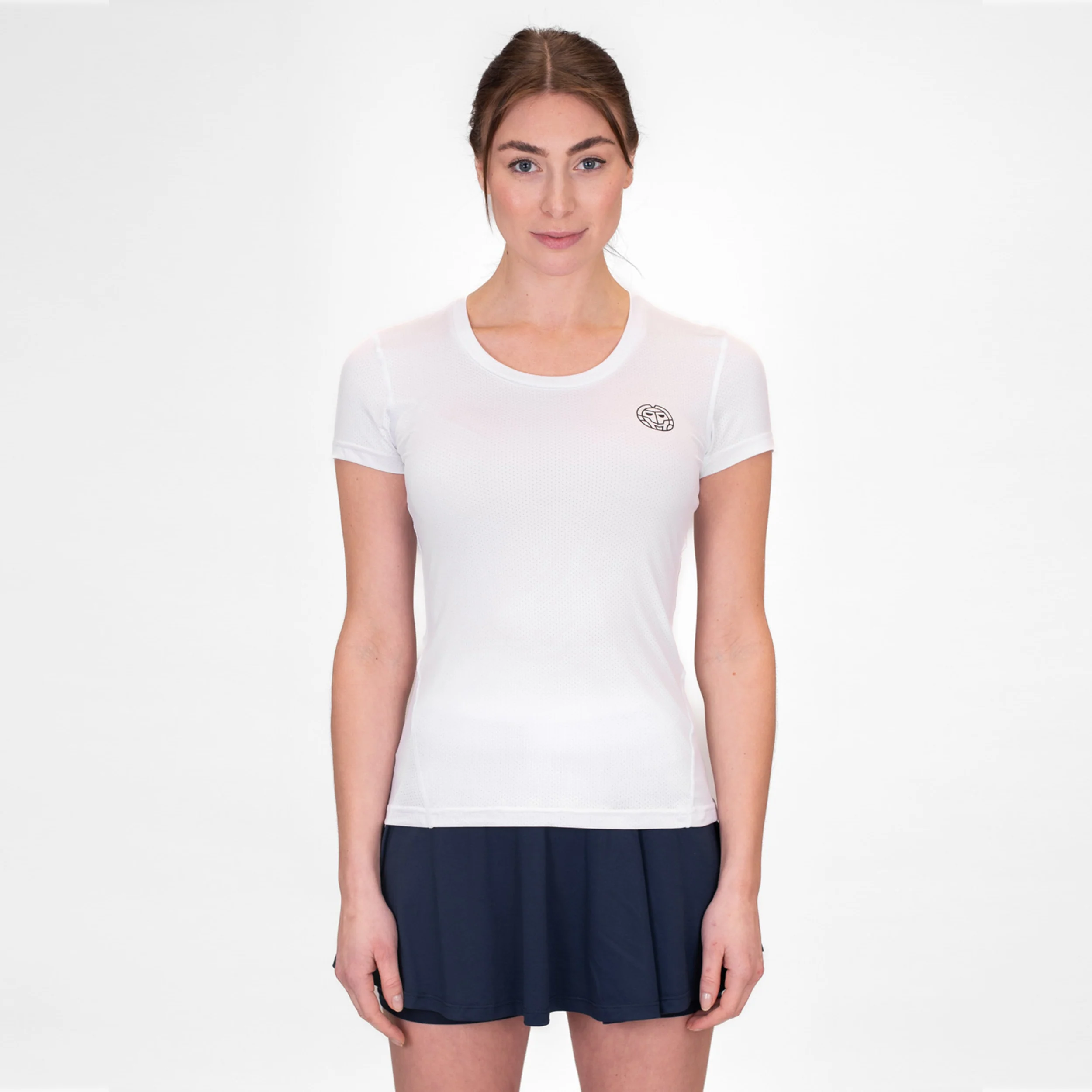 Crew T-shirt Damer-Vit