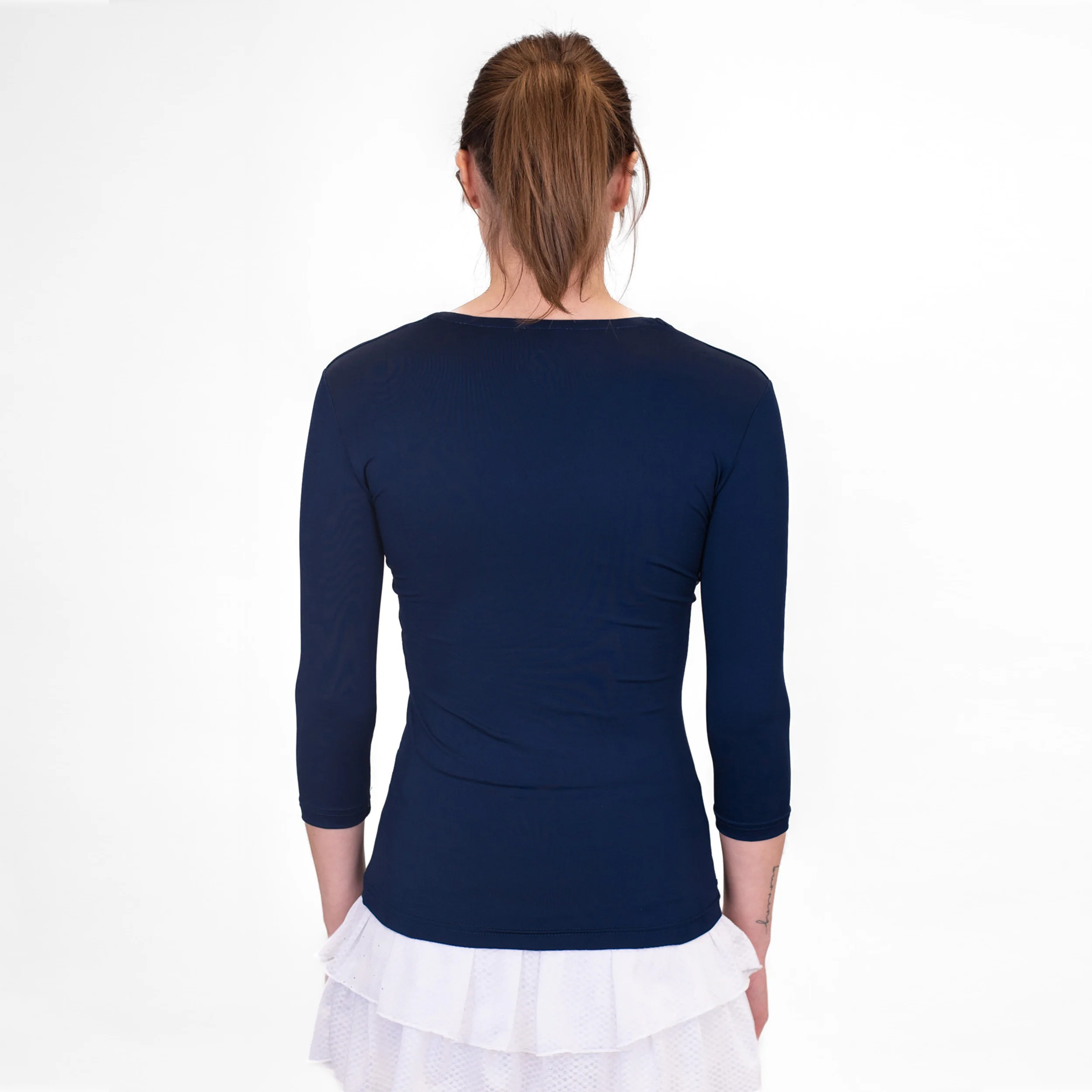 Crew V-Neck Långärmat Damer-Mörkblå - Image 6