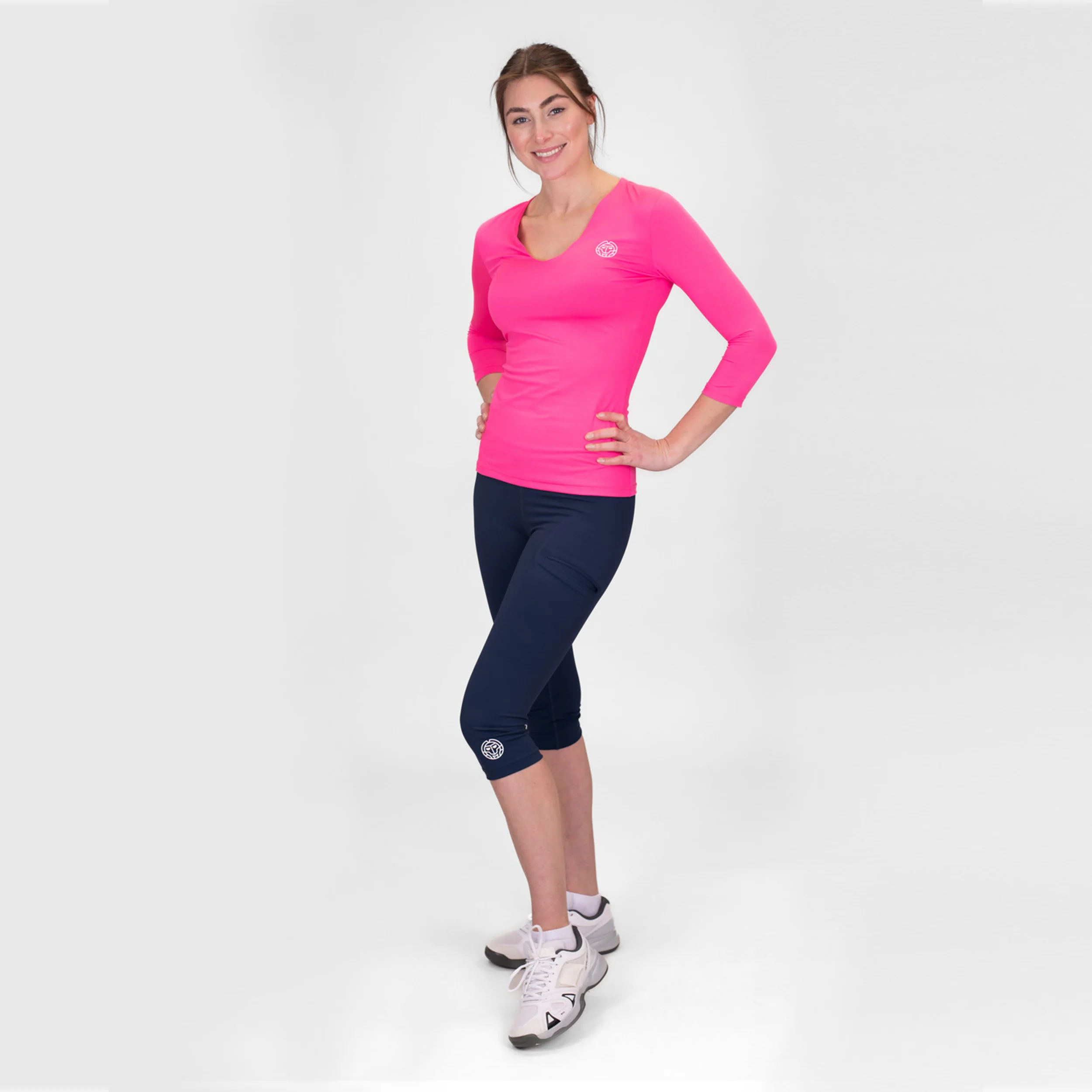 Crew V-Neck Långärmat Damer-Pink - Image 6