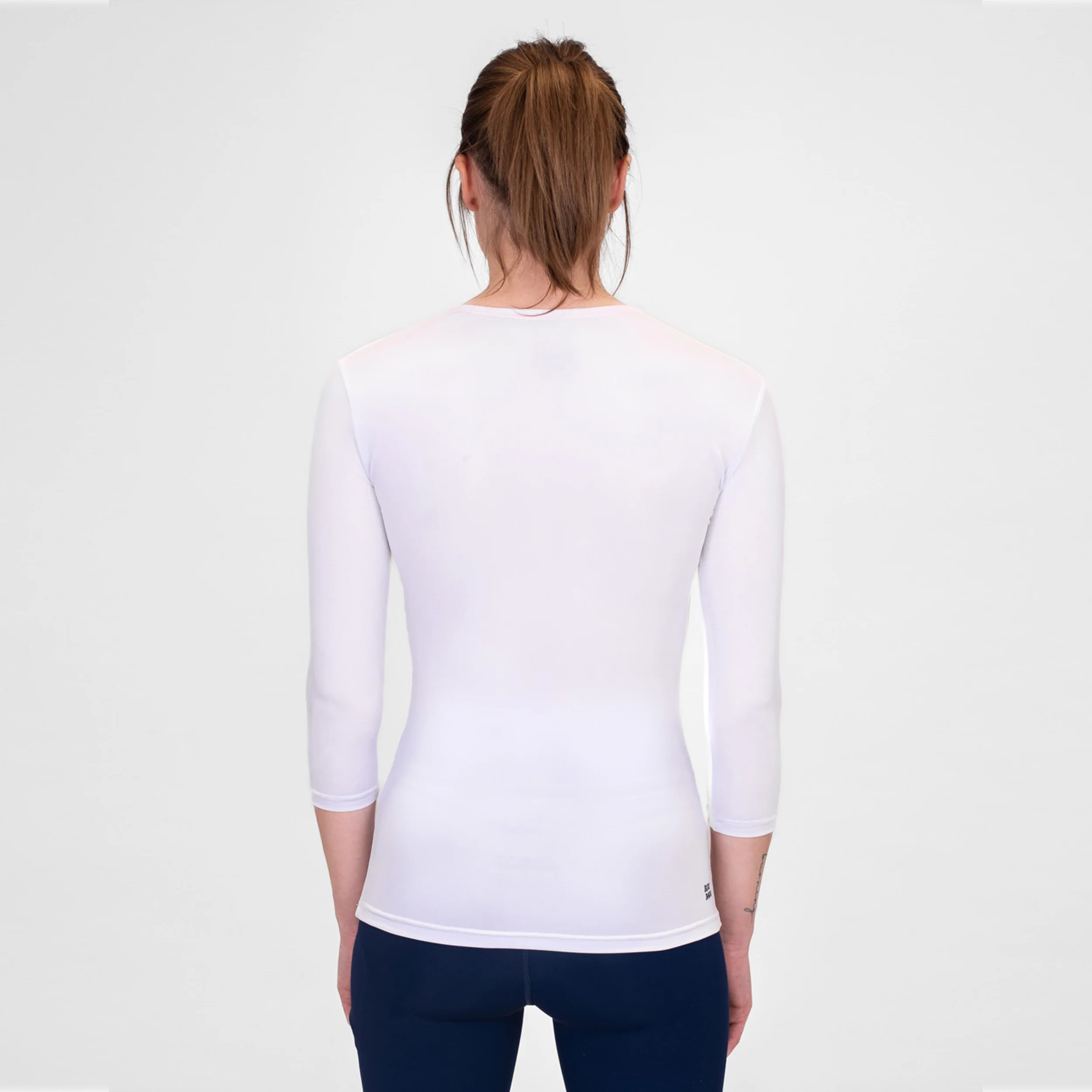 Crew V-Neck Långärmat Damer-Vit - Image 2