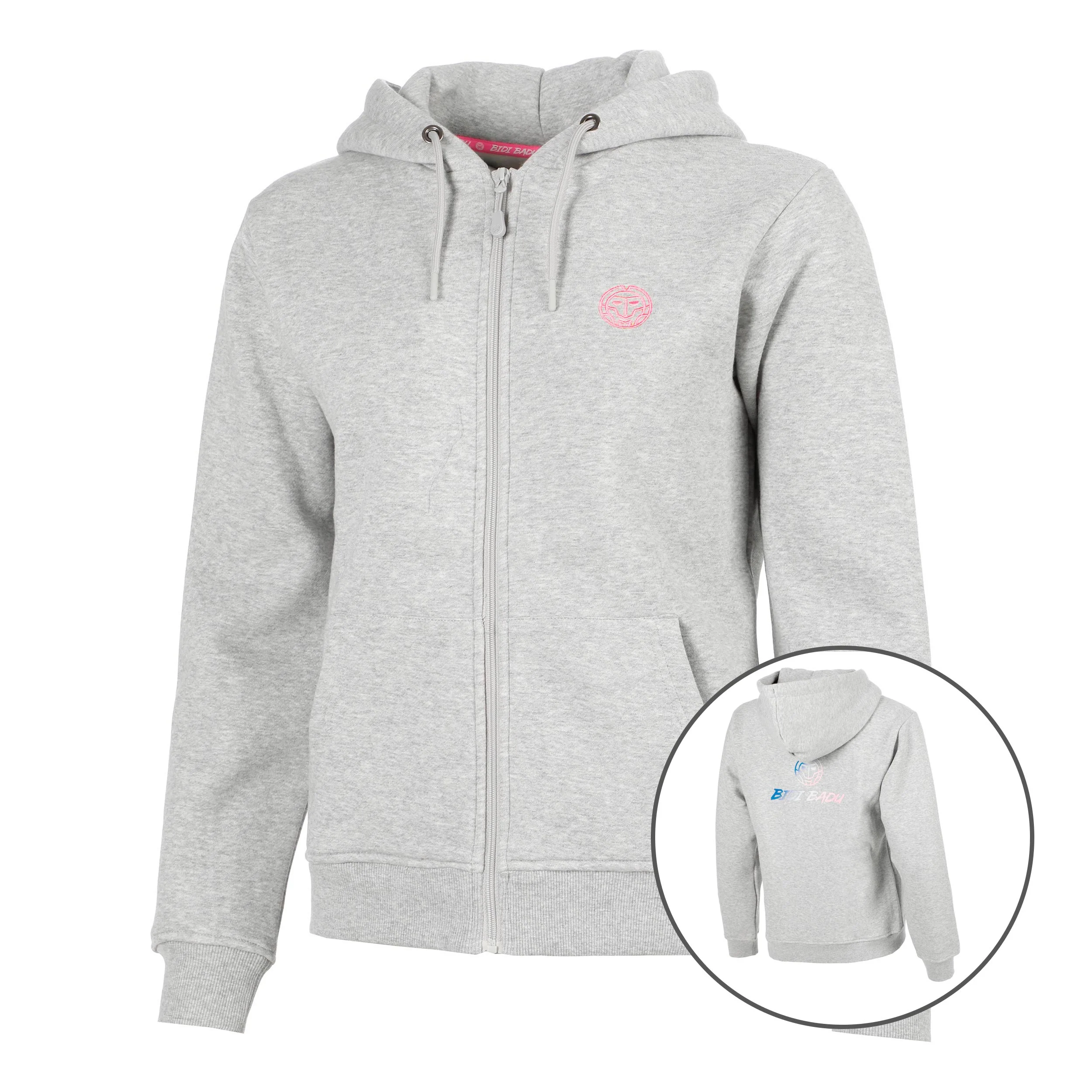 Hey Laguna Logo Zip Huvtröja Damer-ljusgrå