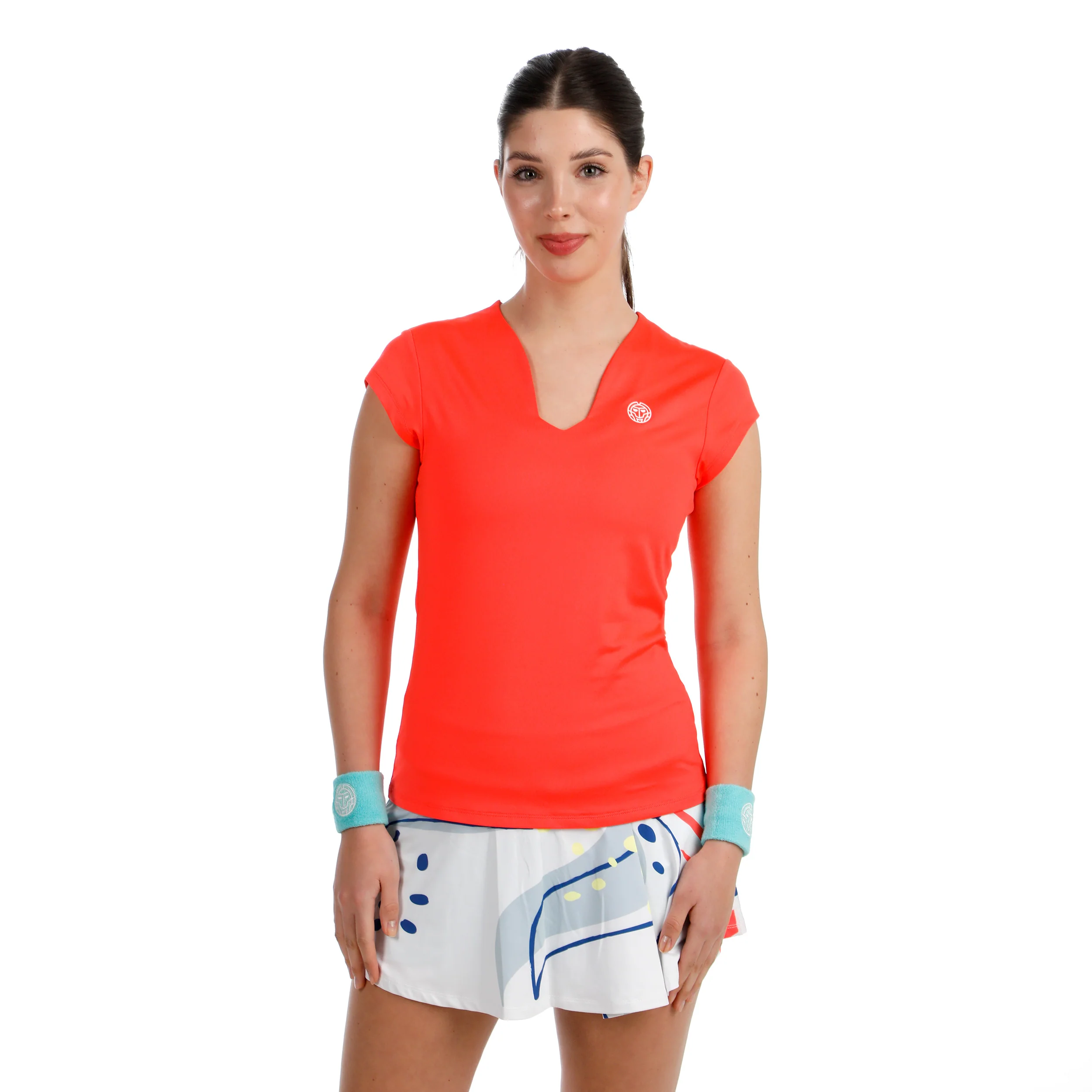 Hey Laguna V-Neck T-shirt Damer-korall - Image 5